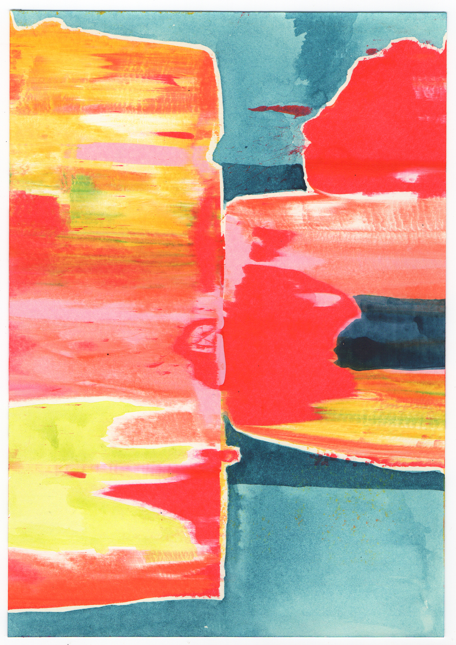 Untitled 463, 2018, Acrylic on paper, 21x14.8cm