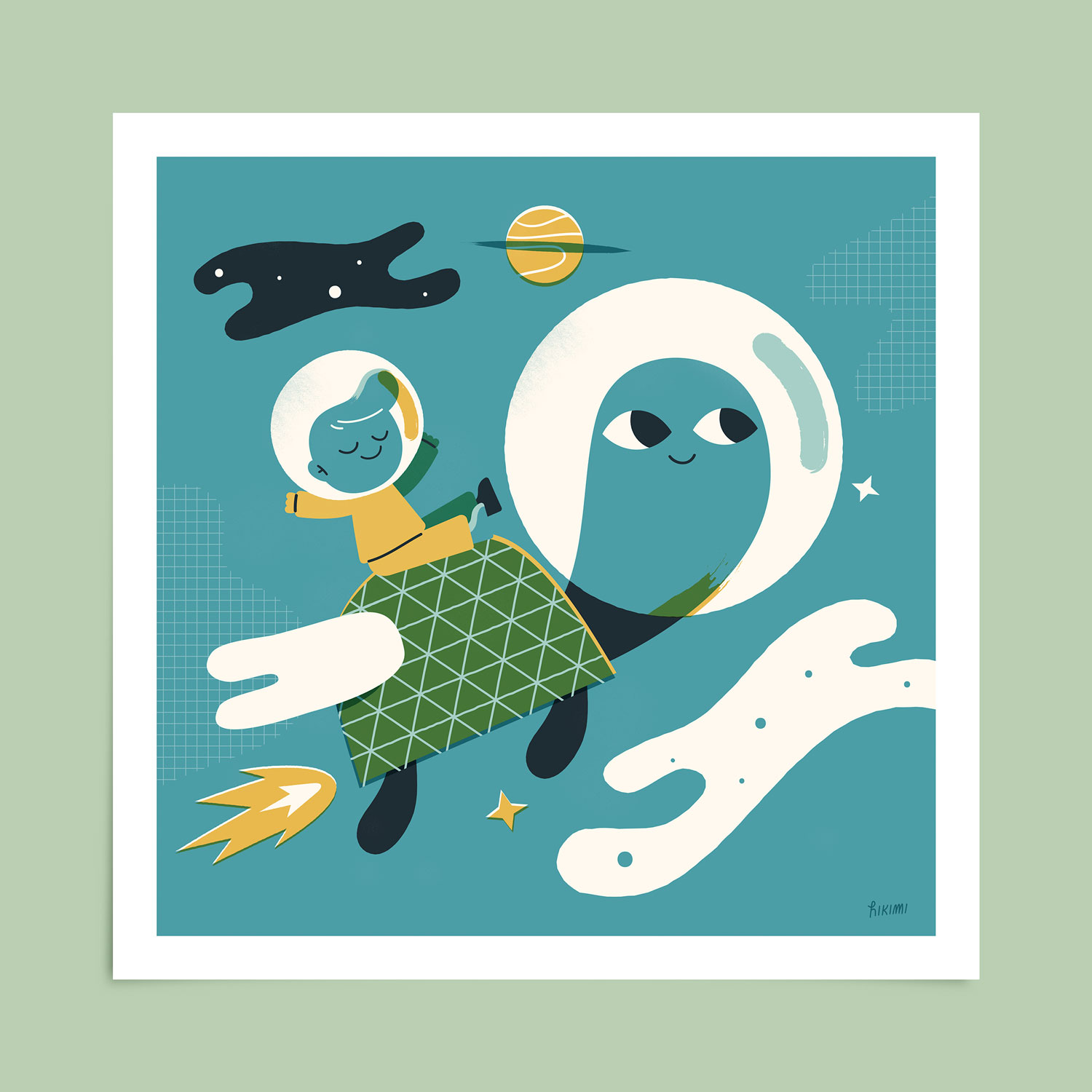 Illustration of New Adventures print by Hikimi available for purchase.