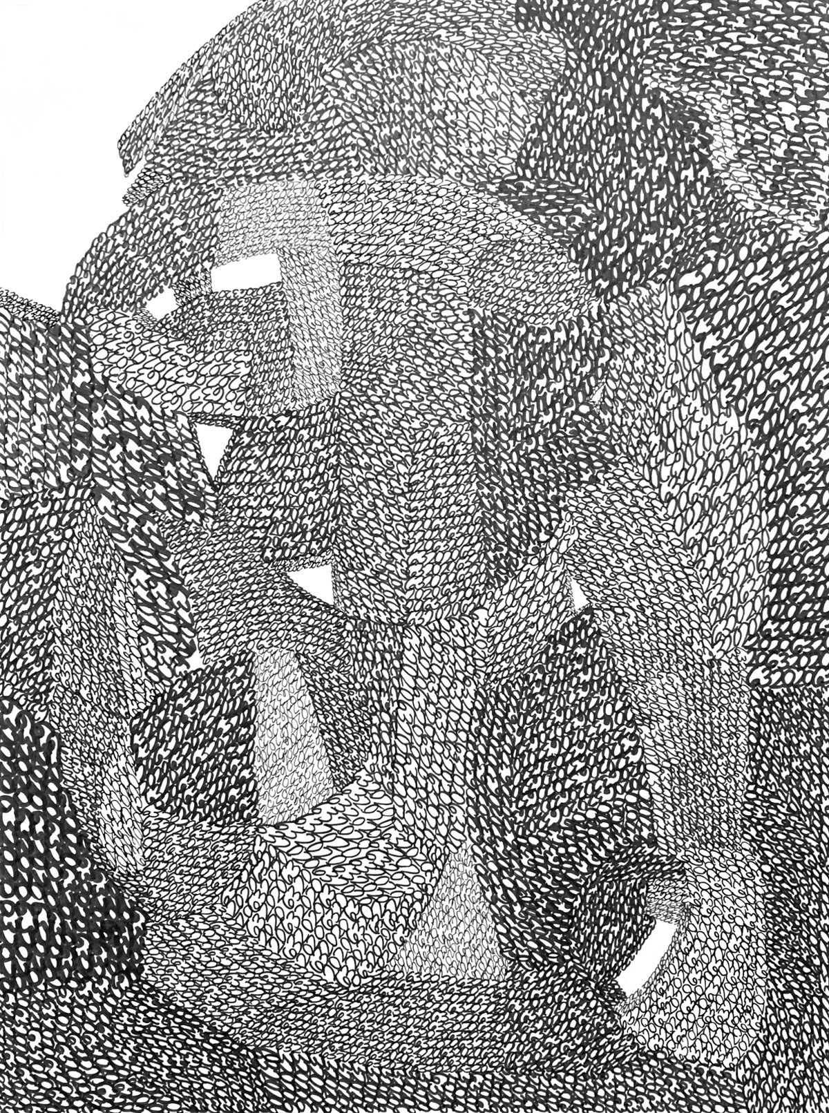 17/38 — BANAL DEJA VU  Archival ink on Bristol, 9" x 12" (2020 works).2010-ongoing.