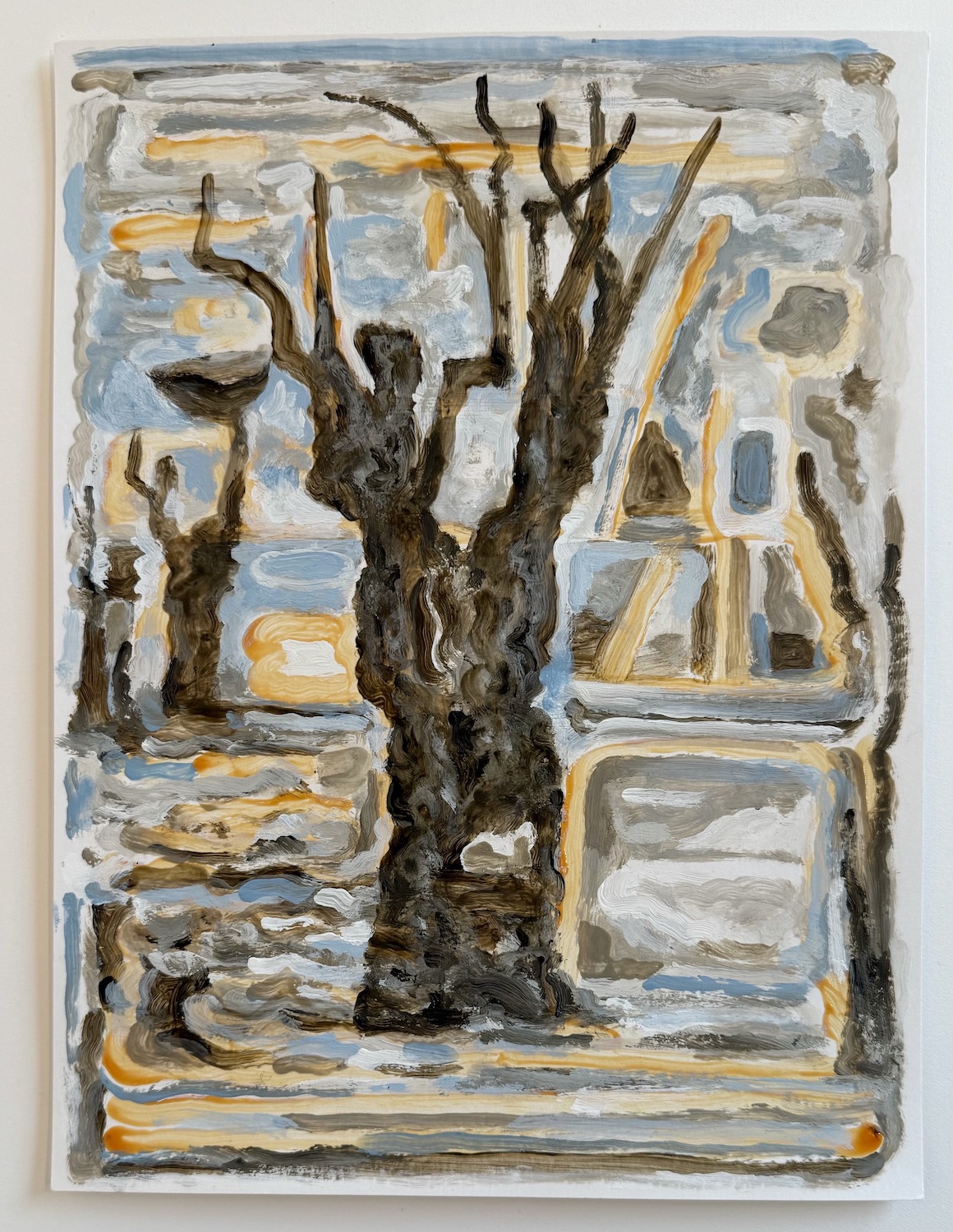 Untitled (Tree with no Leaves), 2024, Acrylic on paper, 12 x 9 in.
