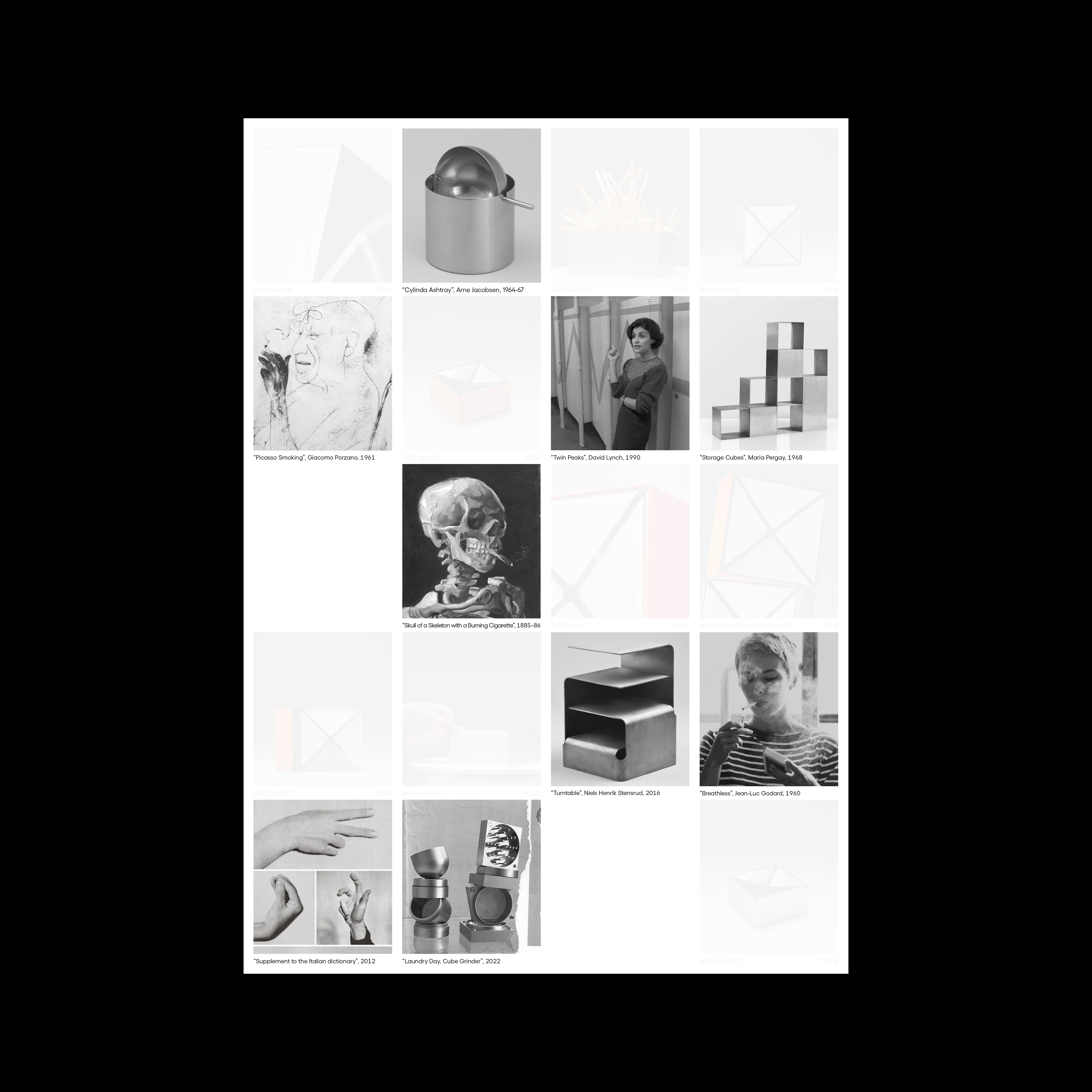 [A&ndash;001] Ashtray Poster, Back