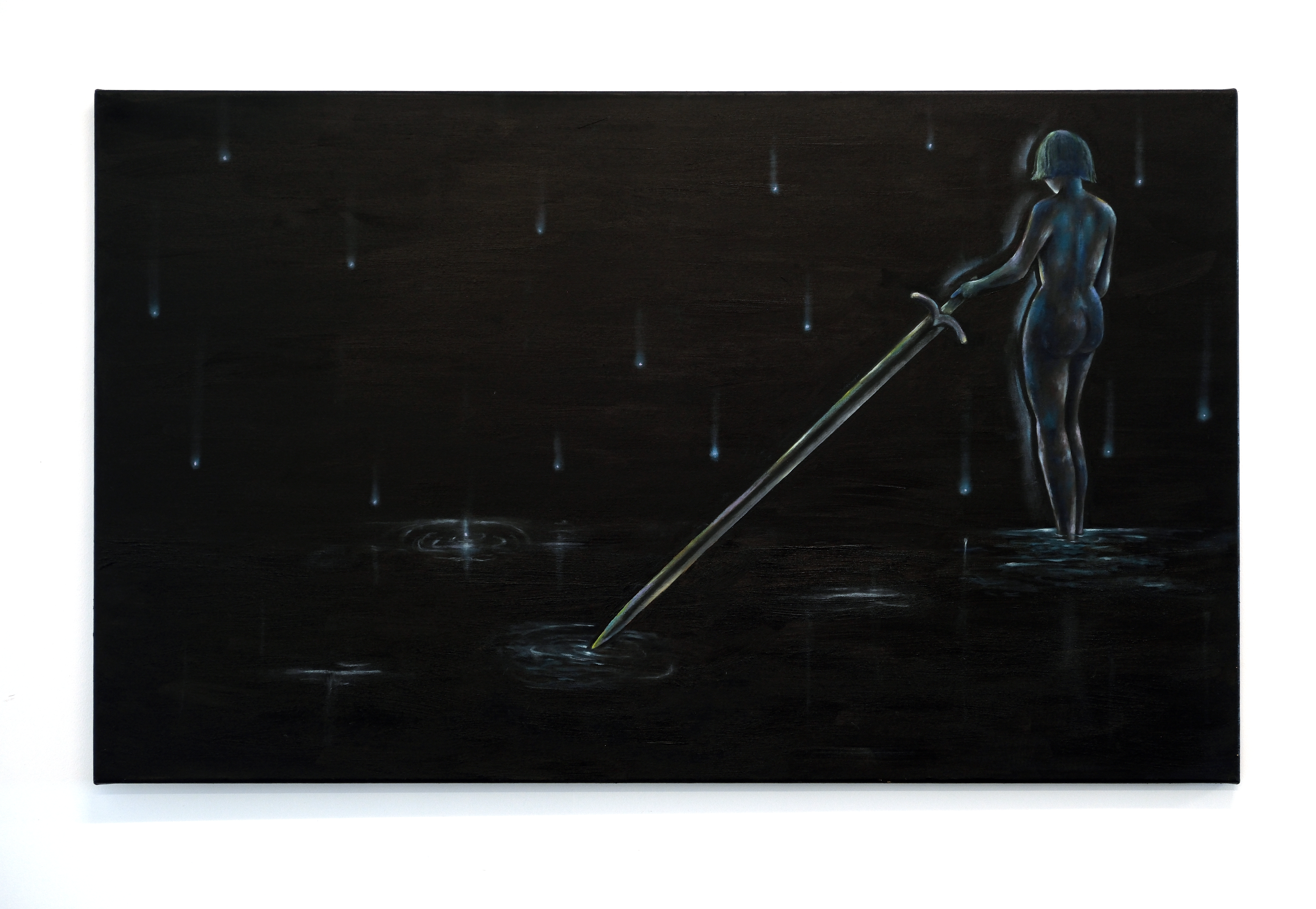 For those coming out of the dark, I have my sword, 2023 - 40 x 24in