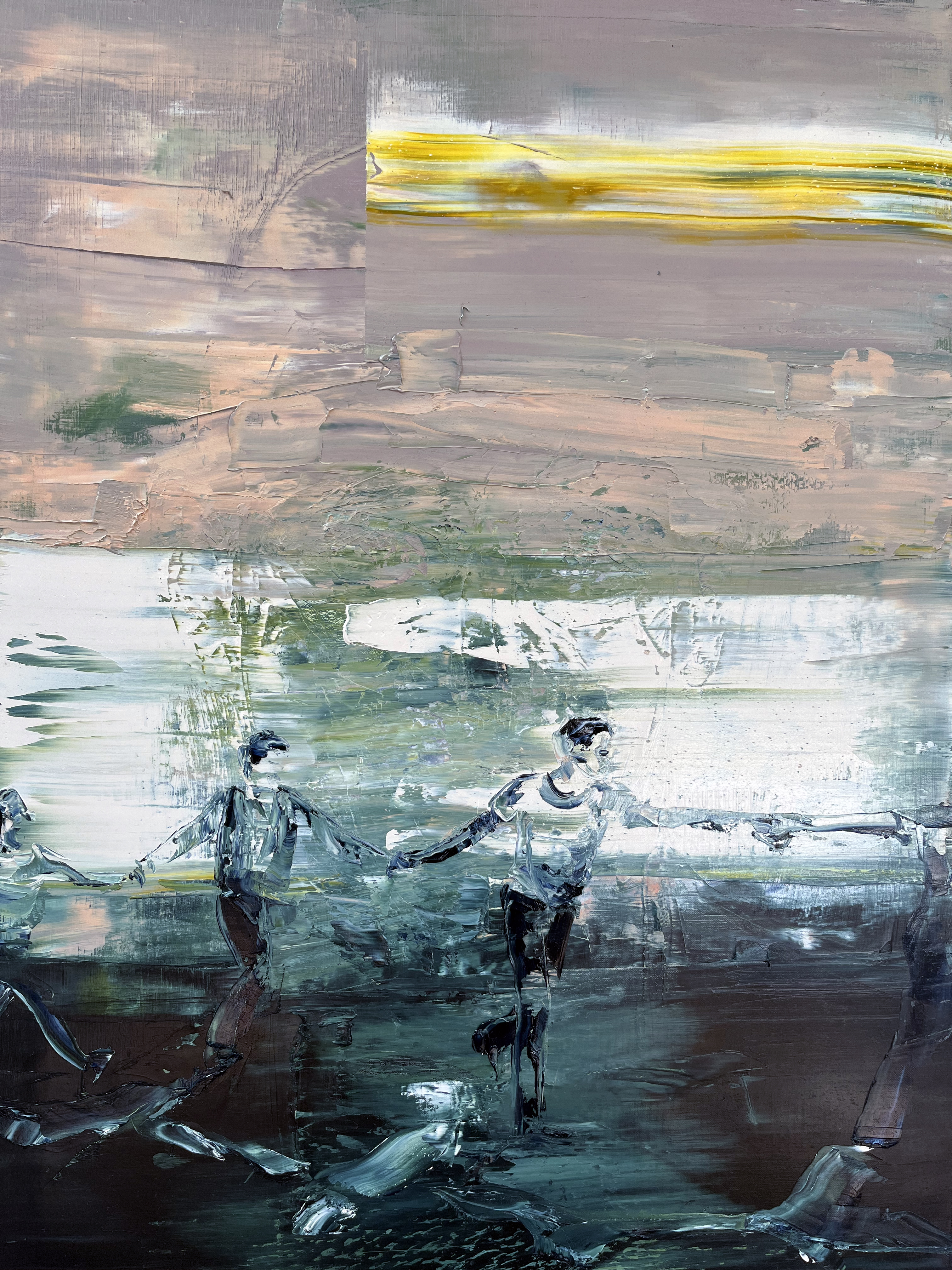 05. They held hands, 2024 oil on canvas [30 x 40’ inches]