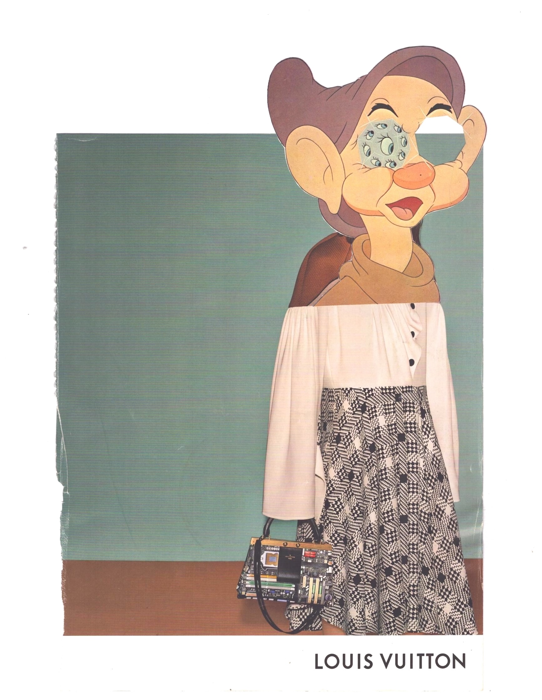Dopey for Louis Vuitton, 2025, photomontage, 22 x 30 cm