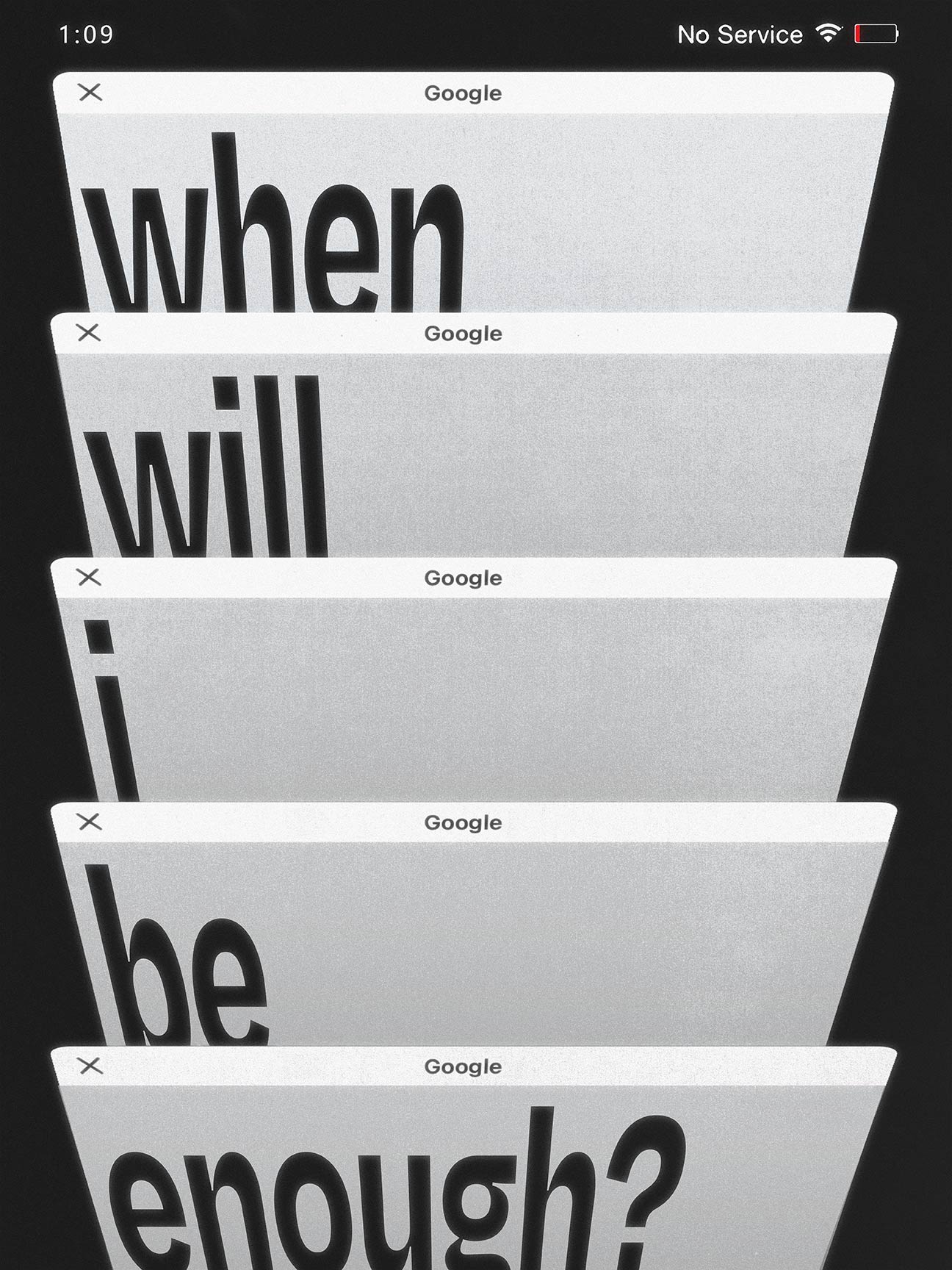 [No.109] "NO SERVICE"