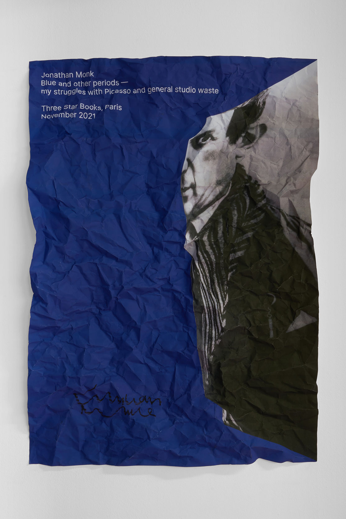 The poster of the show is presented crumpled