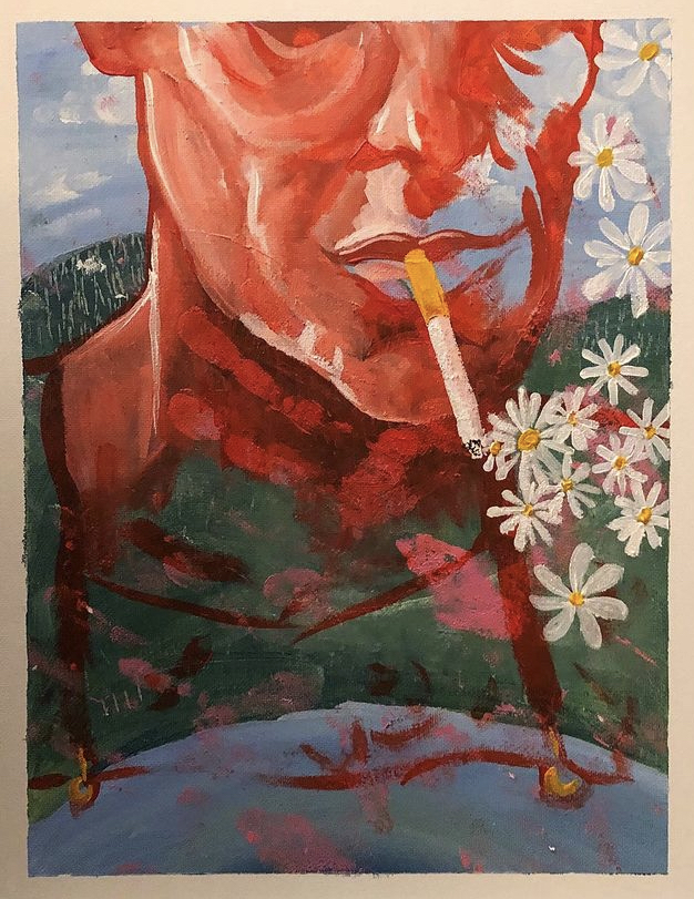 Smoke Break, Acrylic, 2020
