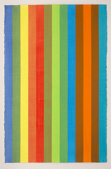 Untitled (matrix), 2019. Acrylic on paper 100 x 70 cm (39 x 28 inches)