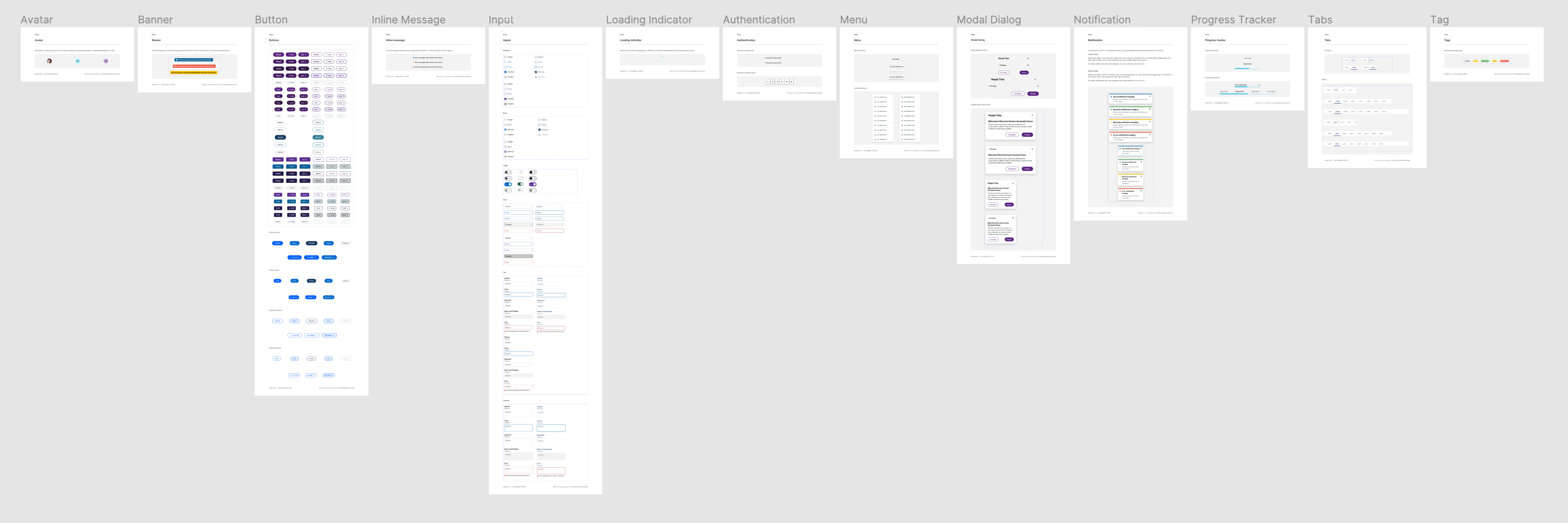 The initial release included 18 of the most common components in our interfaces. The system now supports over 70 components.