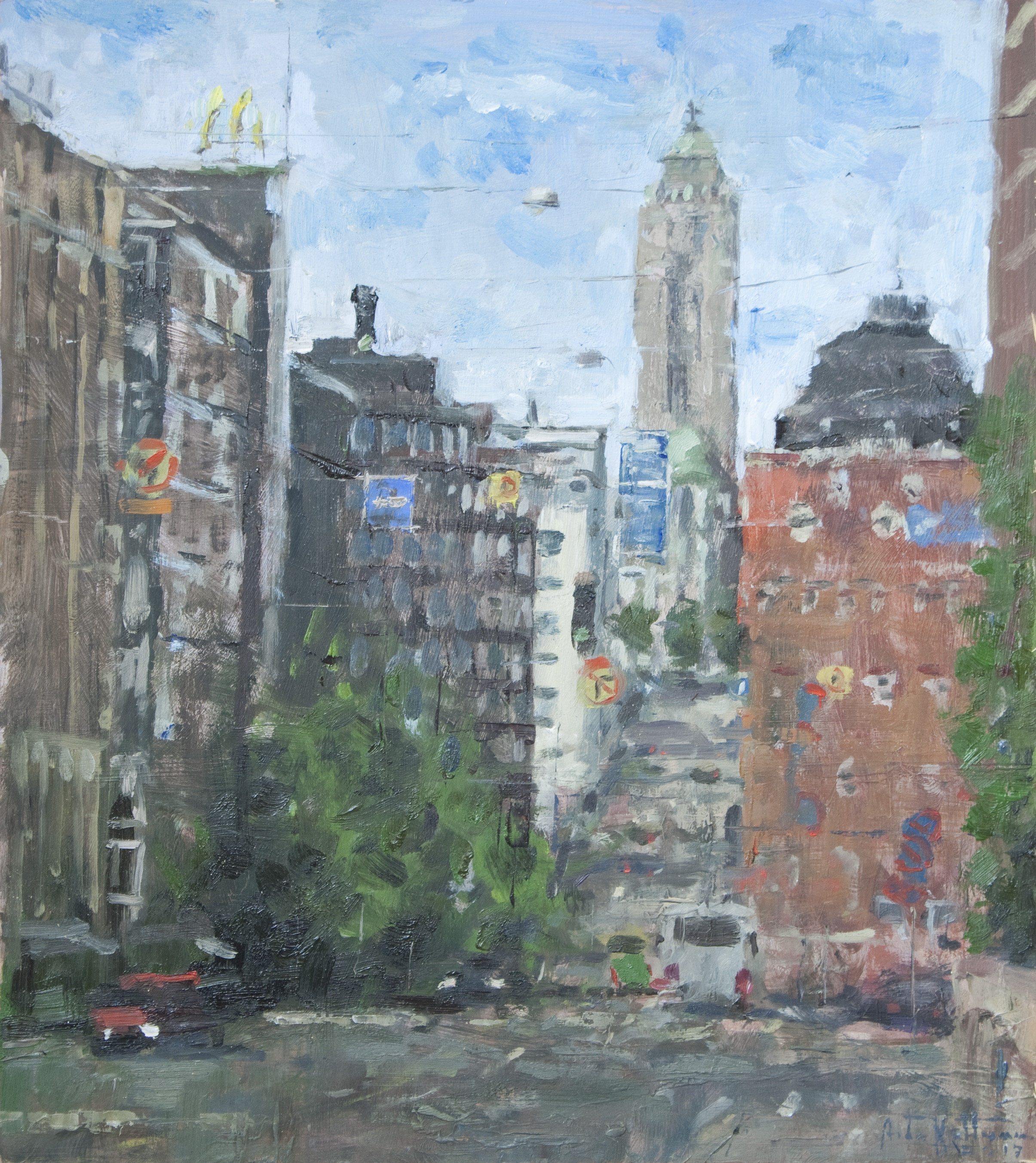 "Hakaniemi", oil, 38x34cm, 2017, sold