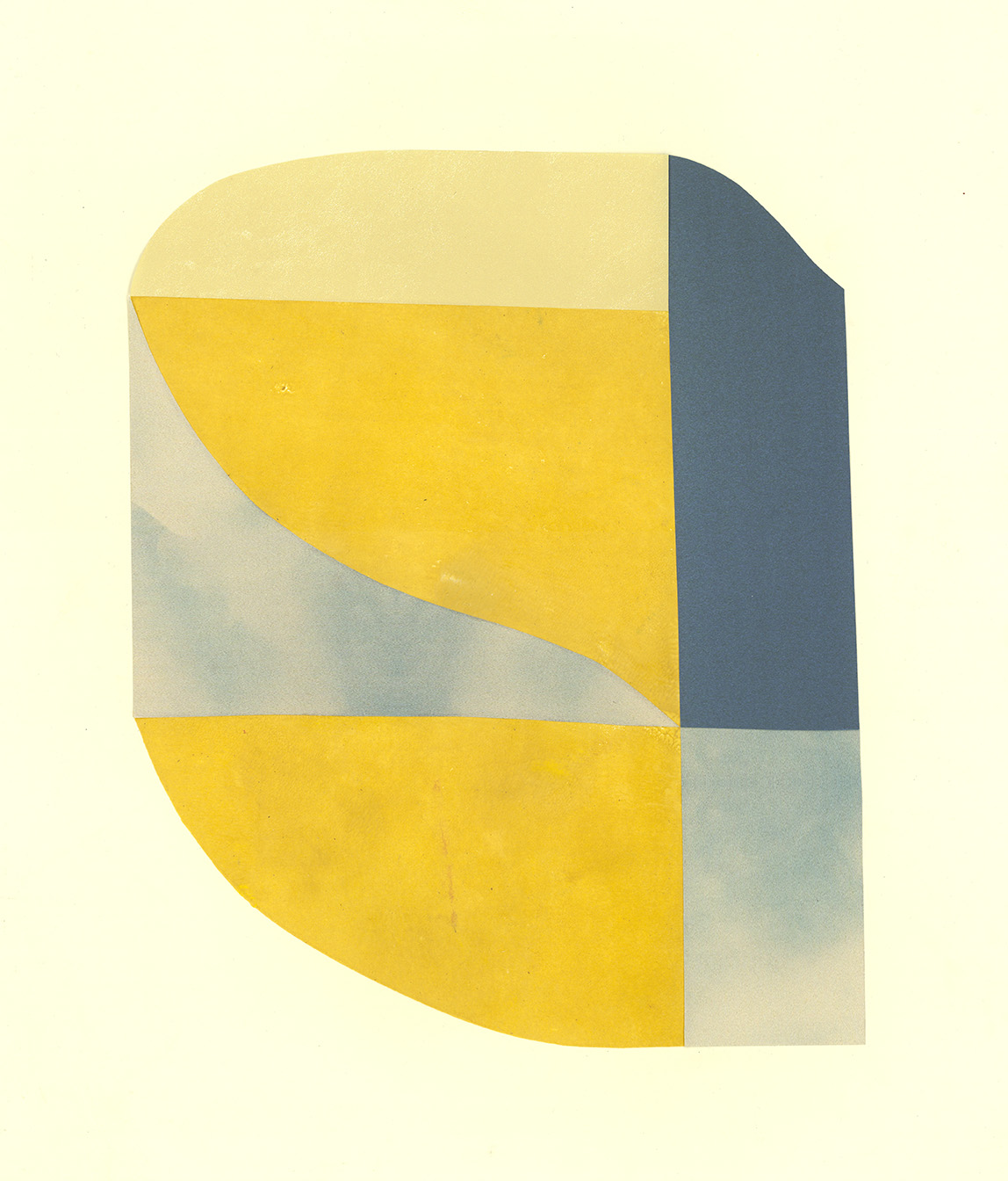 Inbetween Sun & Sky, 2022, newsprint & ink collage