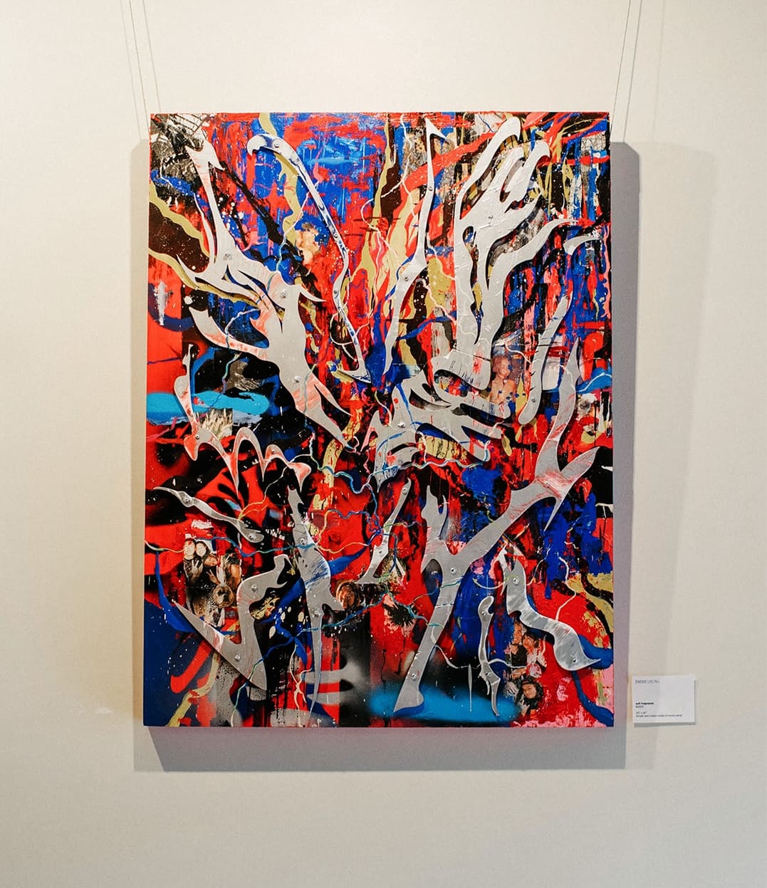 "Soft Fragments", 30 x 40inches, Acrylic and mixed media on panel