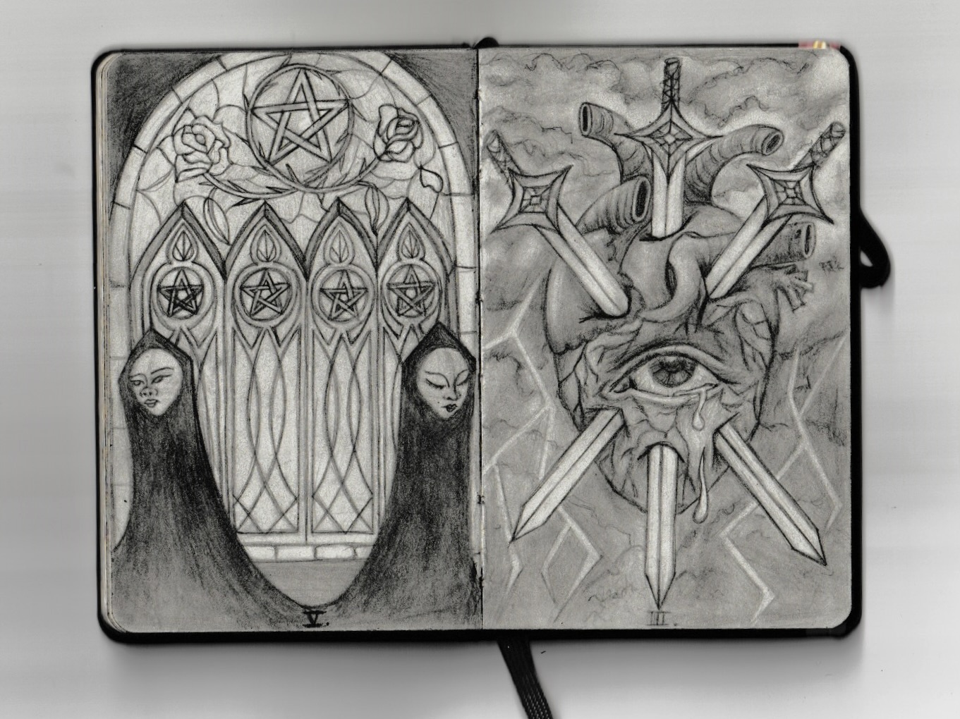 V of pentacles / III of swords
