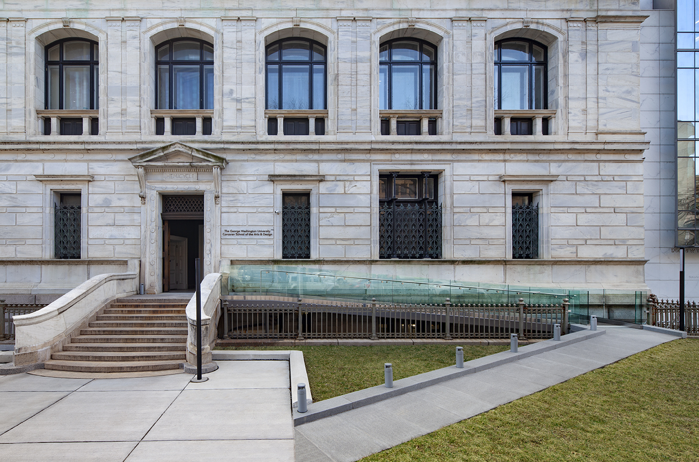 A new accessible ramp was added to the north entrance