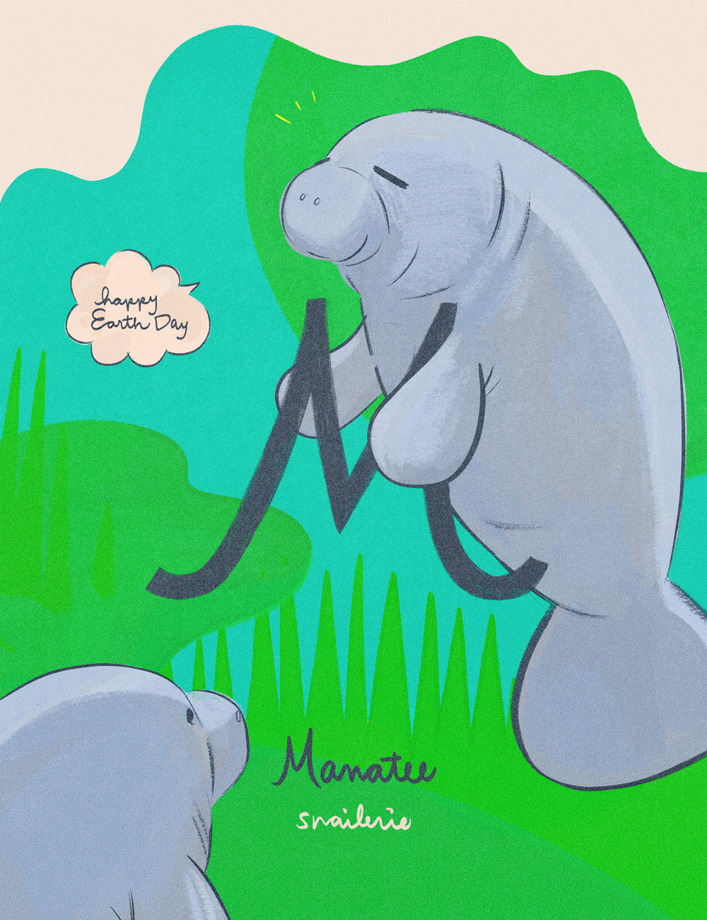 M for Manatee Poster
