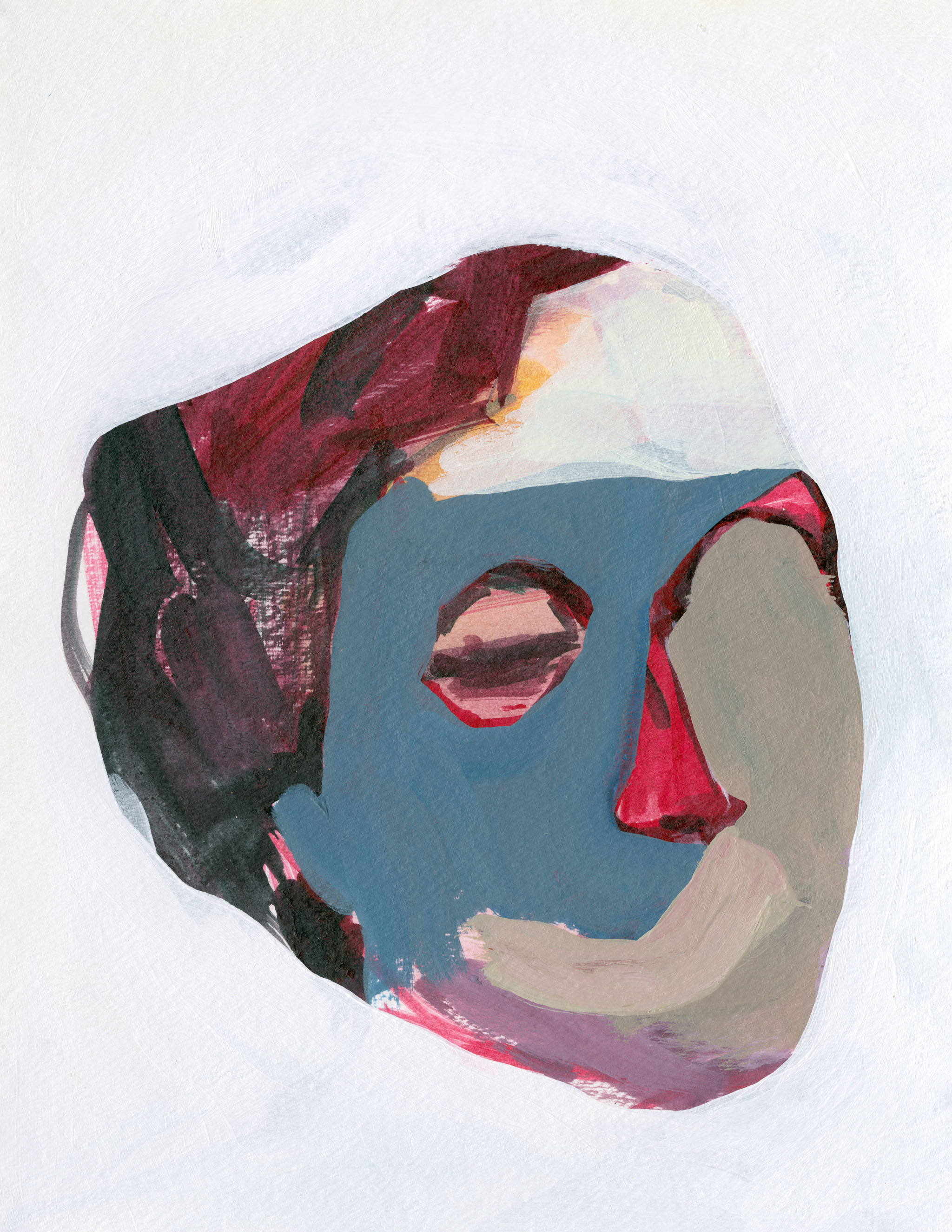 Mask 11x8.5 acrylic on paper 2012