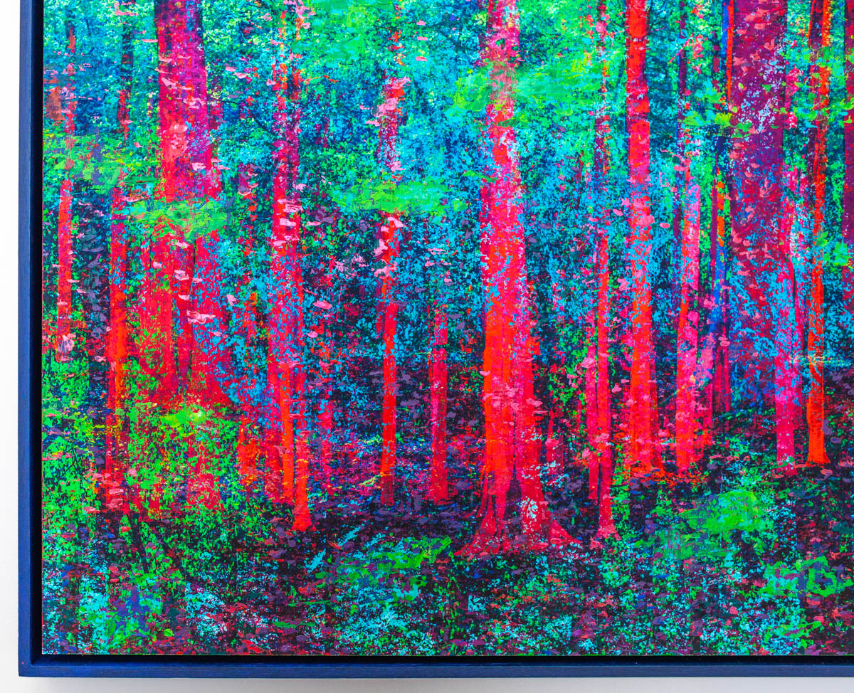 "Le petit paradis", vert et violet, 50x70cm - 2022