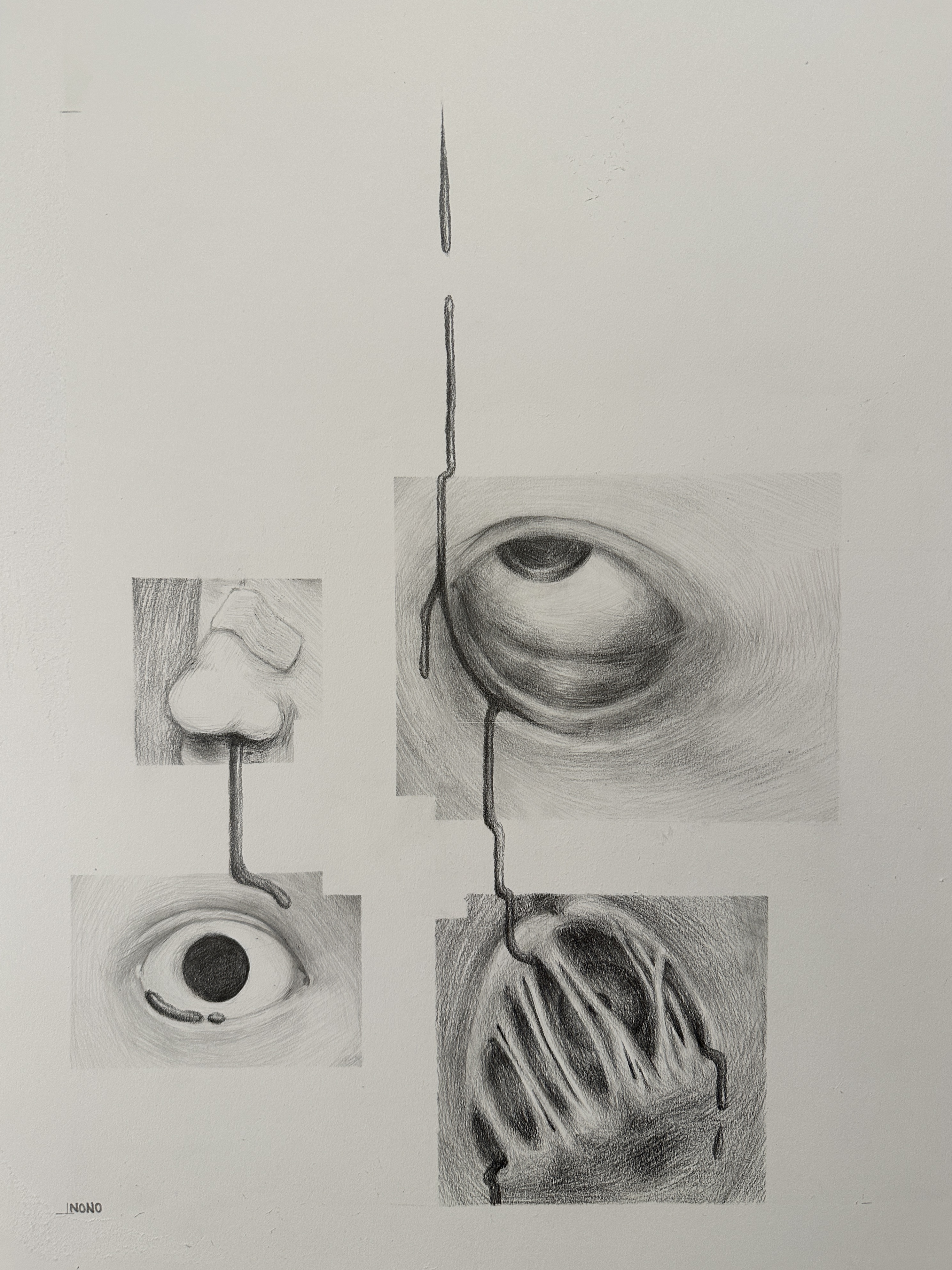 incomplete whole, 2023, (graphite)