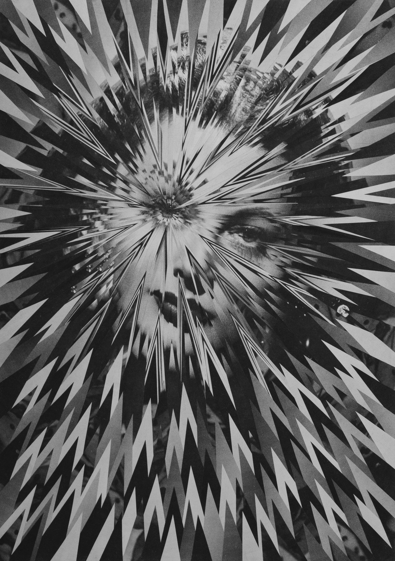 Exploding Hedy Lamarr 4, 2016, 8.2 x 11.6 inches