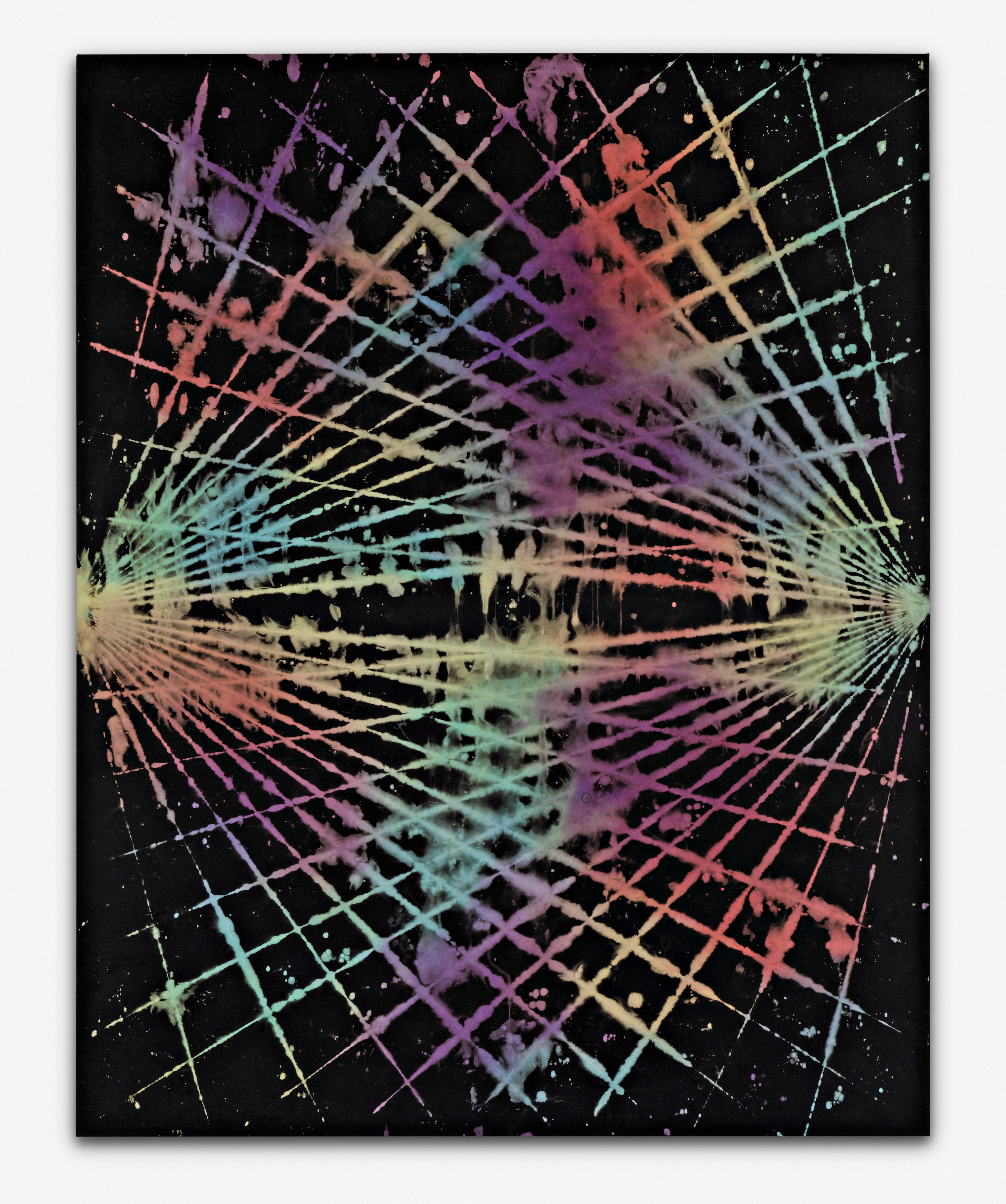 untitled, 190x150cm, wax batik, dye and bleach on canvas, 2005