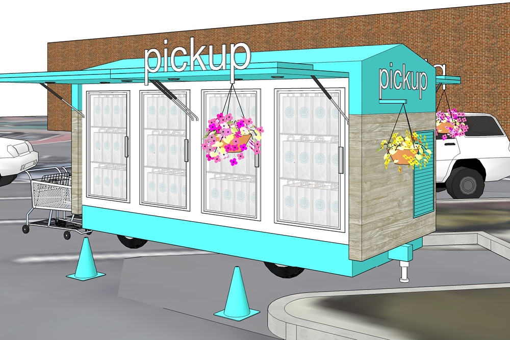 Mobile Grocery Pickup Trailer