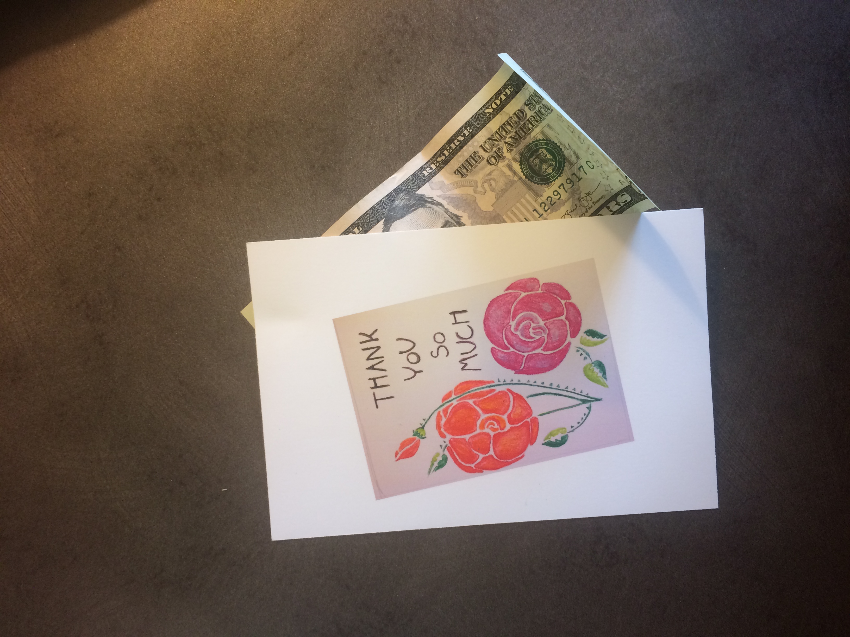 Left this card in my hotel room in San Antonio, TX.