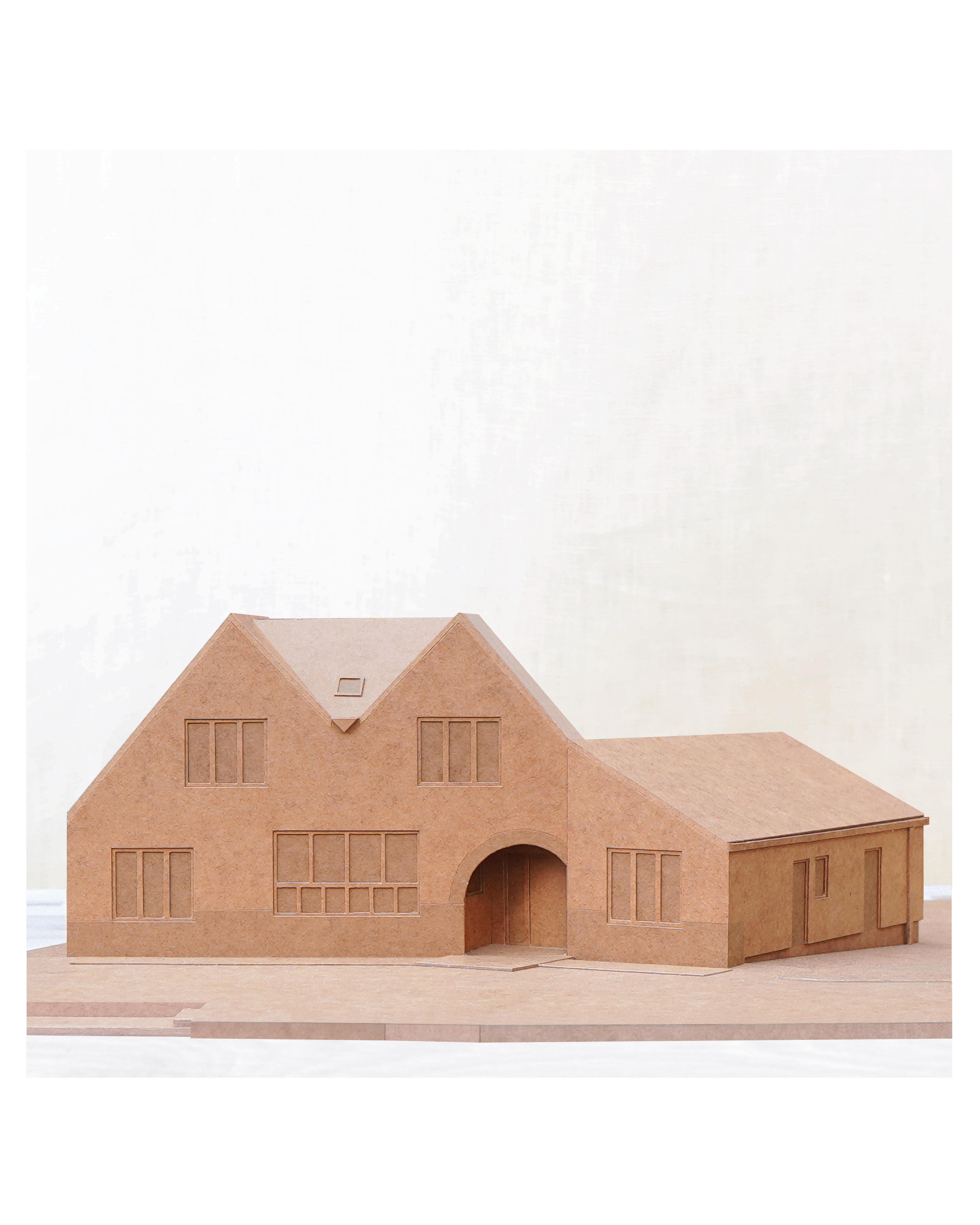 1:75 card model of new house