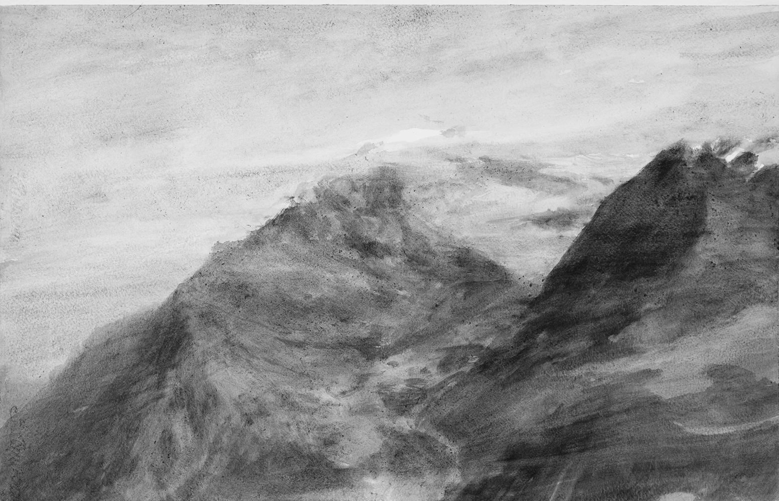 Massif, mouvementsgouache sur papier32,5 x 50 cm, 2021