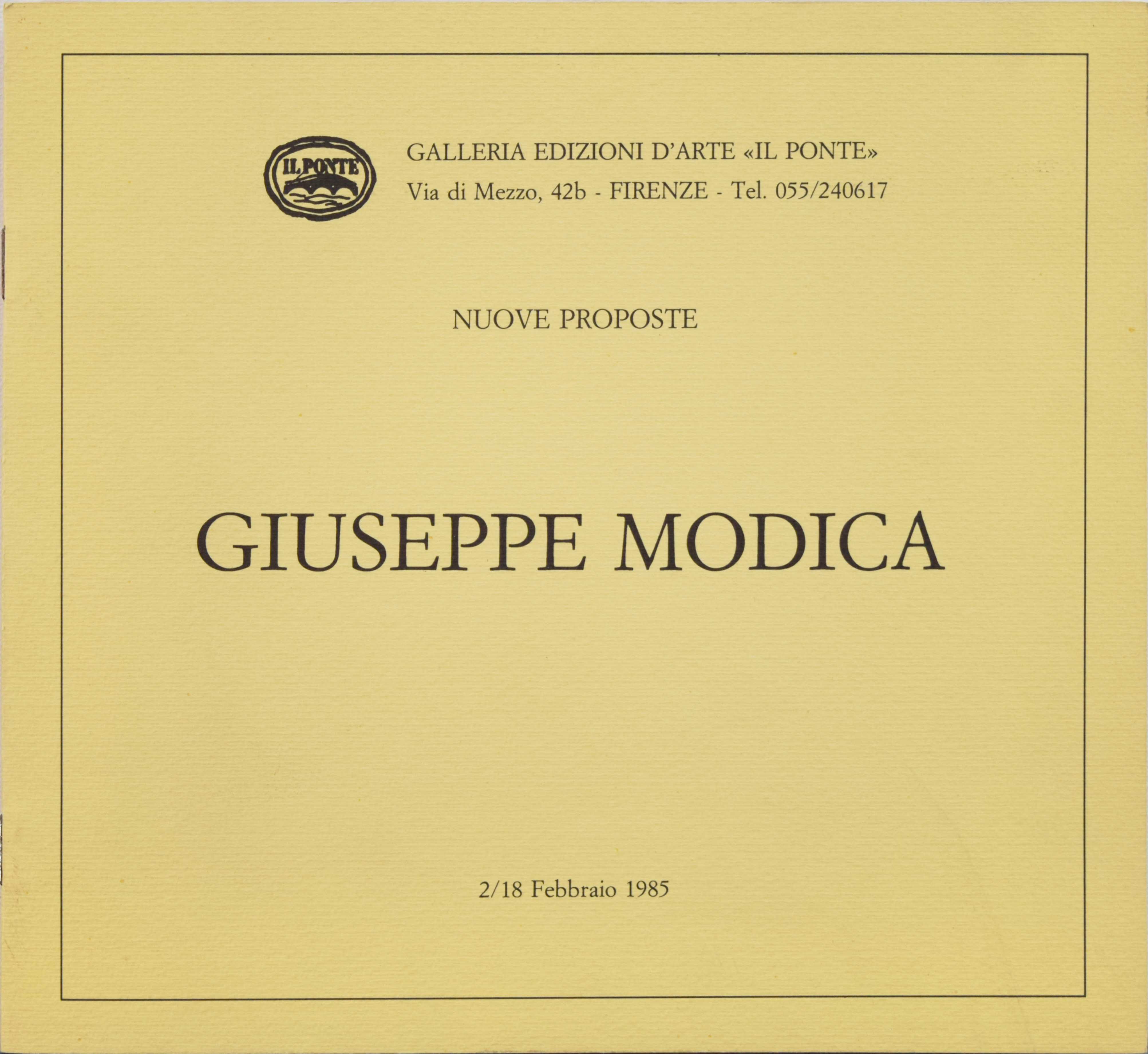 Firenze, Galleria Il Ponte, 1985