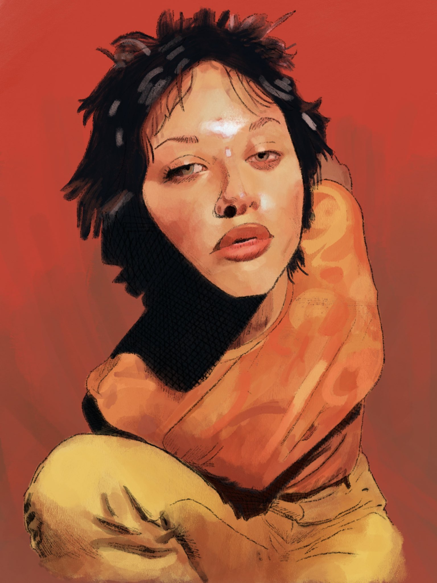 "Face (Study in Red)", digital (2022)