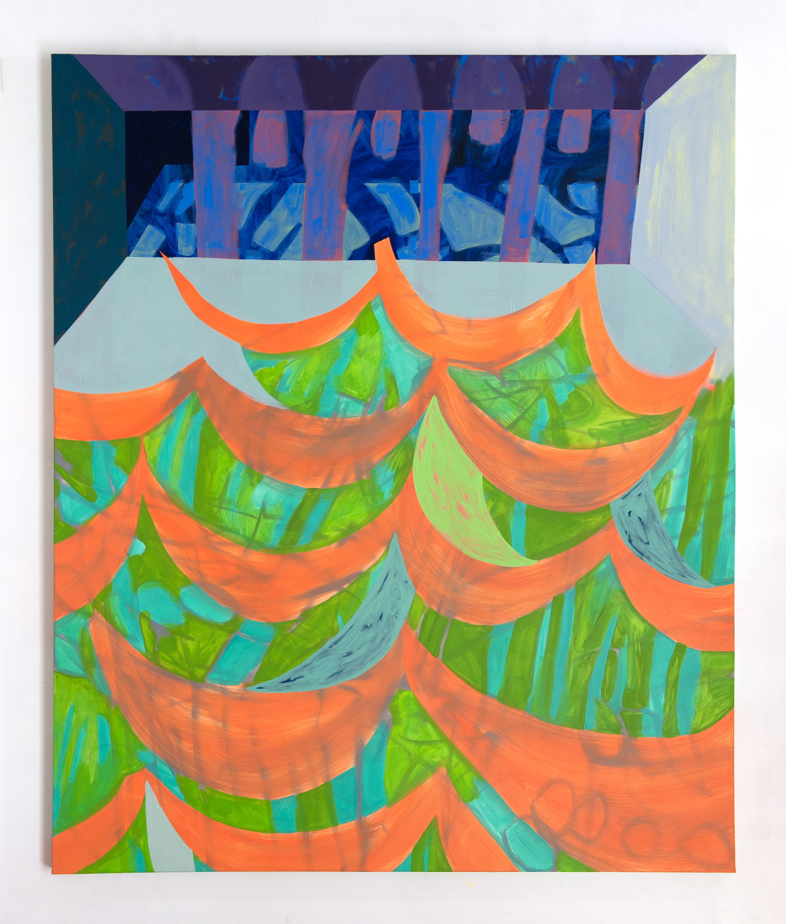 "Busy Keeping Time", 2024, Oil on canvas, 72 x 60 in