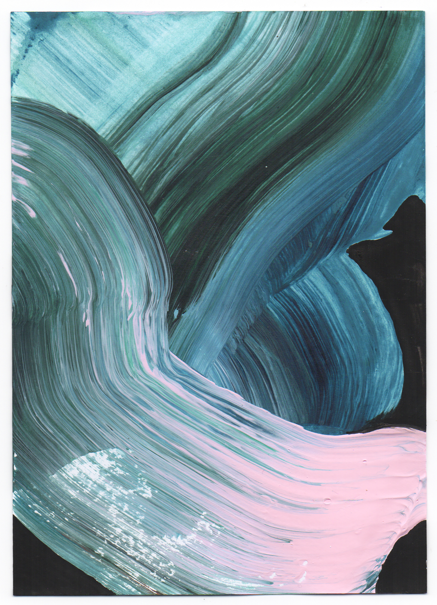 Untitled 350, 2017, Acrylic on paper, 14.8x10.5cm