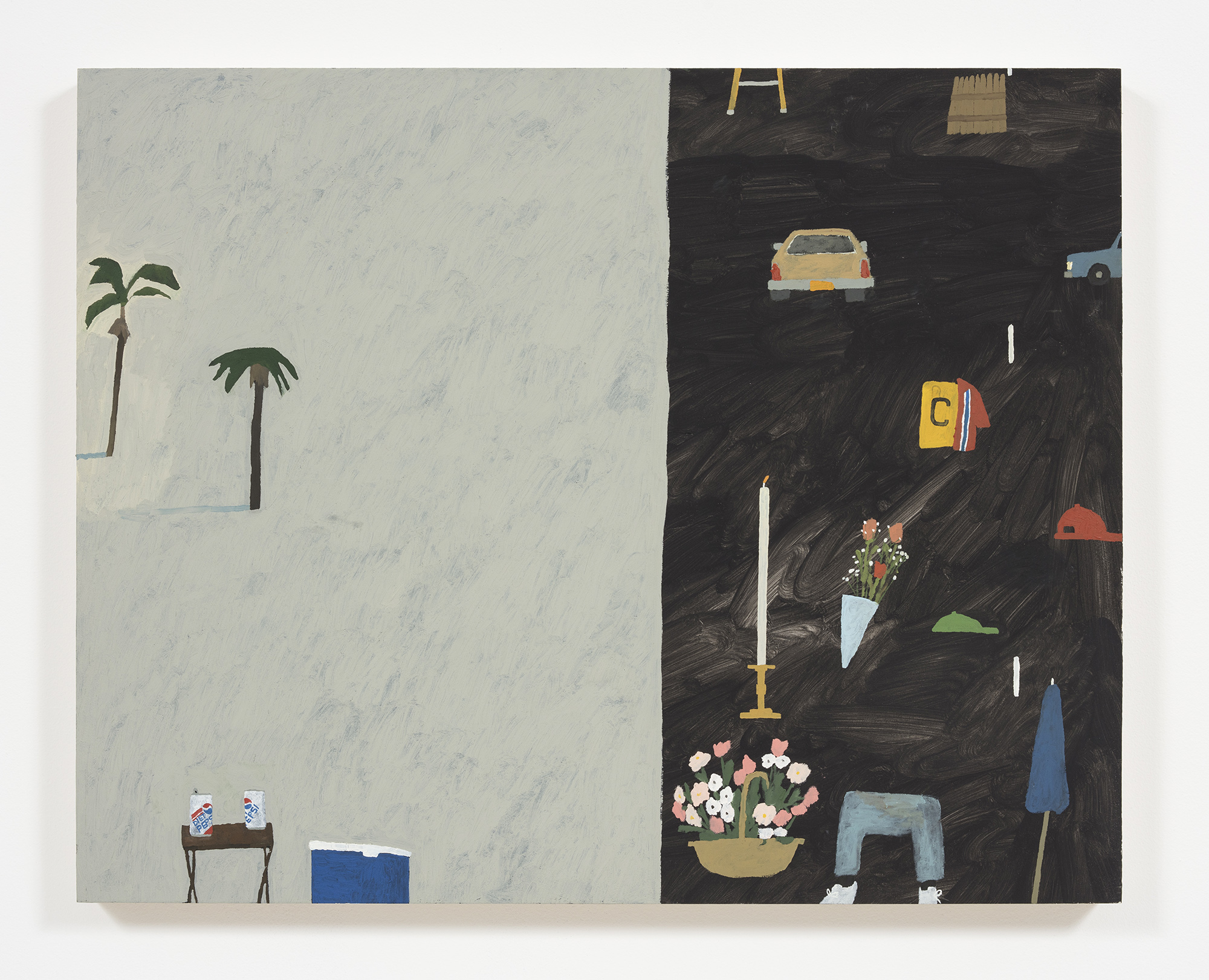 Pepsi, Cooler, Candle, Palms, 24 x 30”, 2019