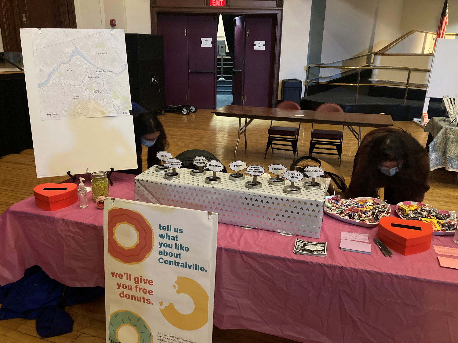 Engagement table at Lowell Winterfest