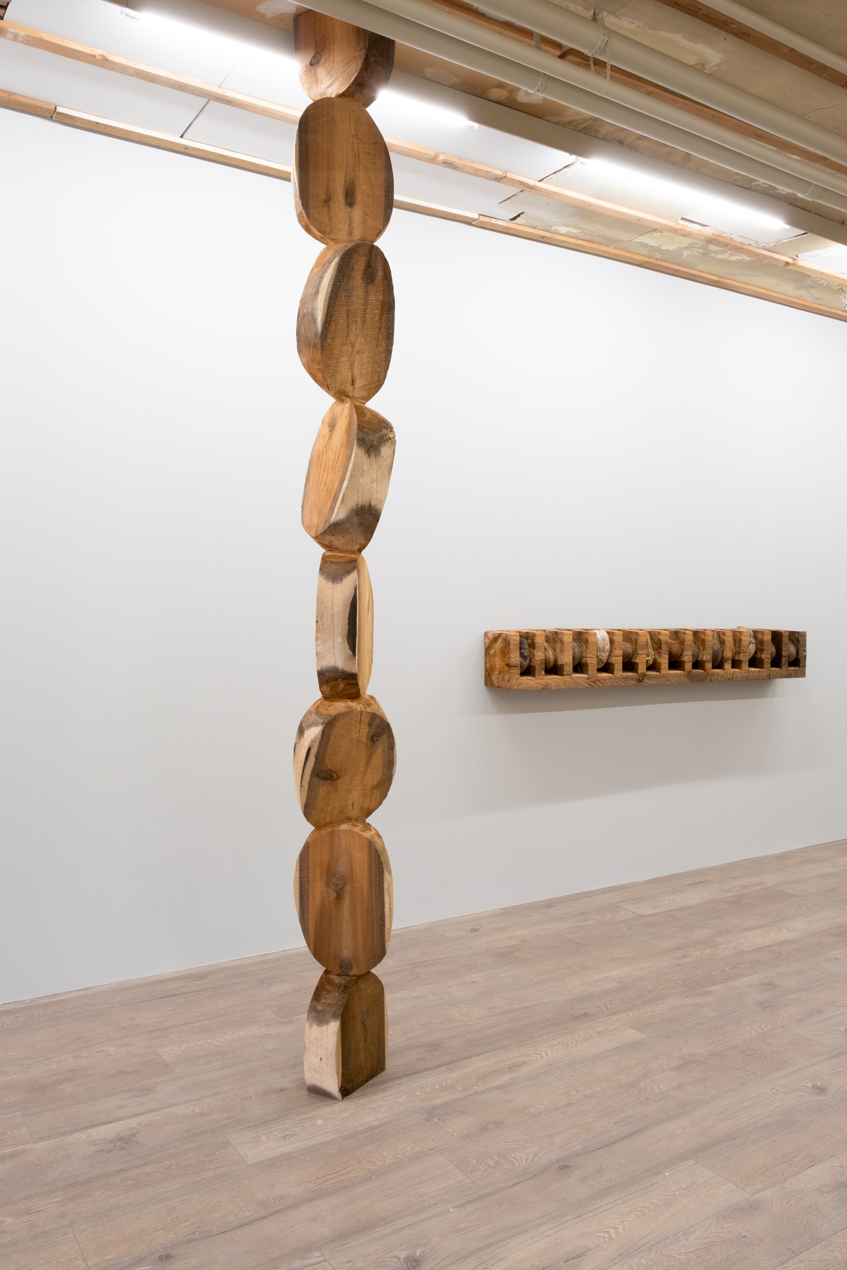 Graham Landin, They Who Separate Night and Day (I), 2022, 123.5” x 12” x 12”. Red cedar.