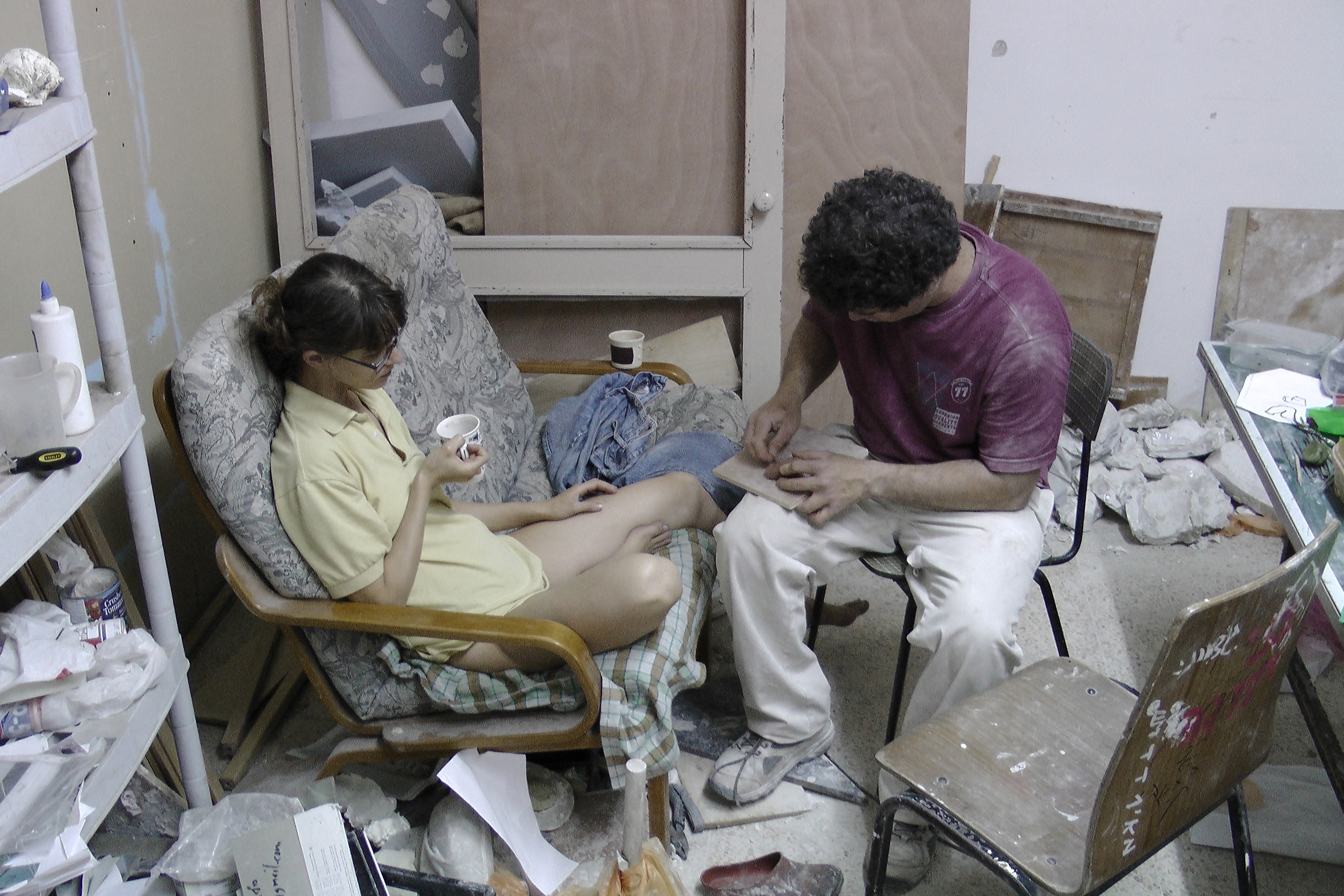 Untitled, 2025, Spray on a Photograph, 24x15 cm