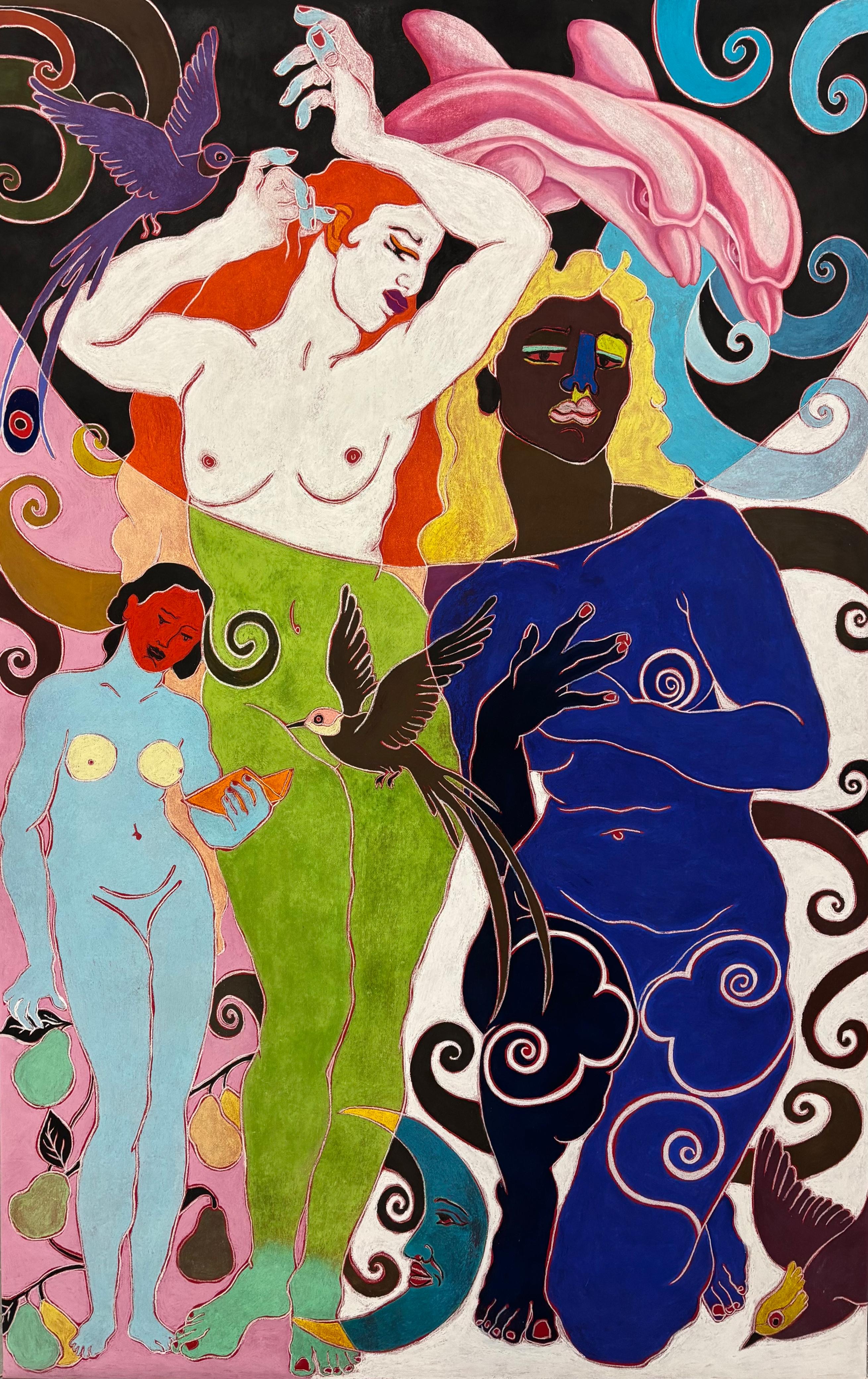 Sin t&iacute;tuloTiza pastel sobre papel montado en lienzo220 x 140 cm2026(No disponible)