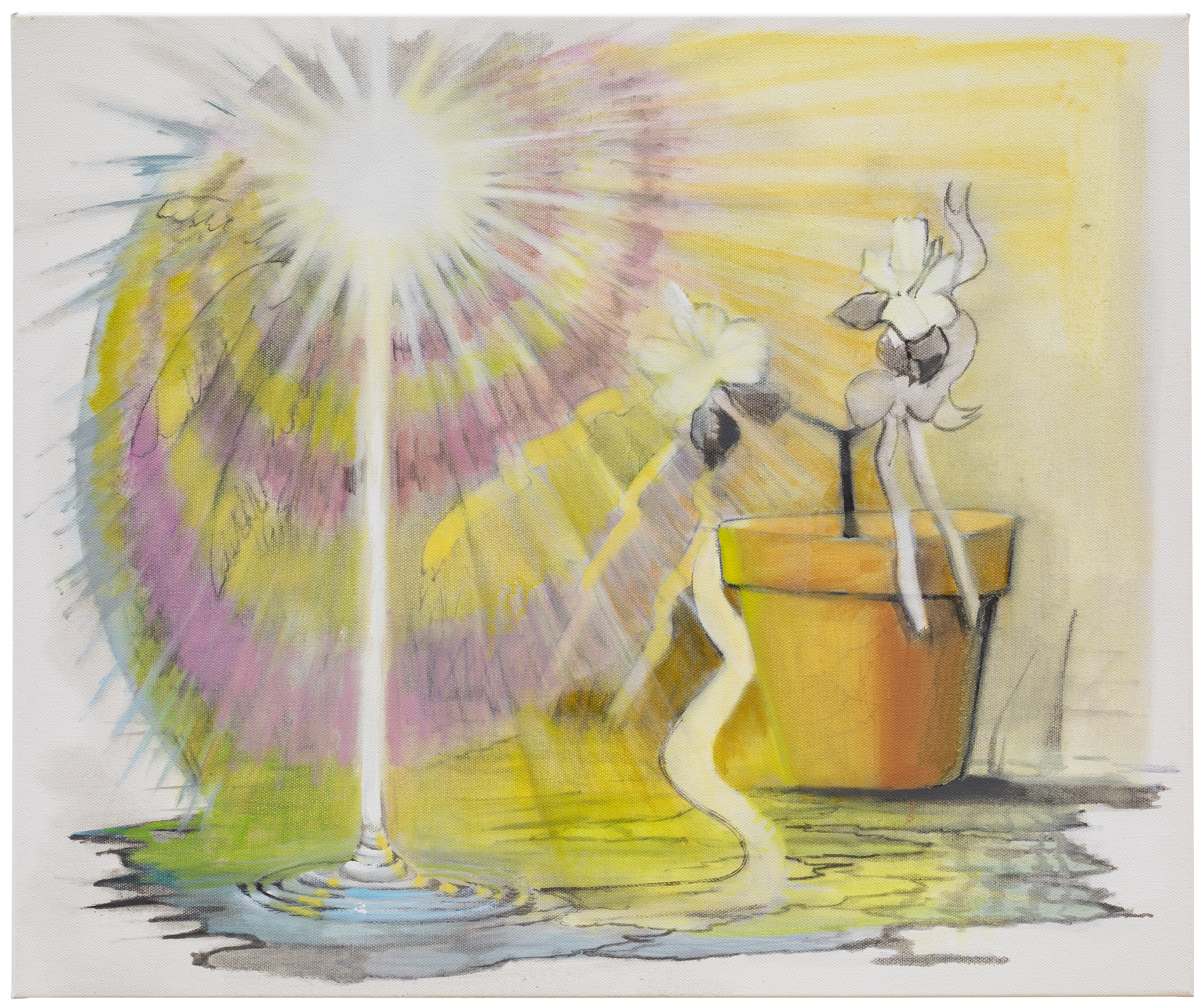 Cielo Felix-Hernandez, Satin Princess, 2025, oil on canvas, 20x24x1.5" 