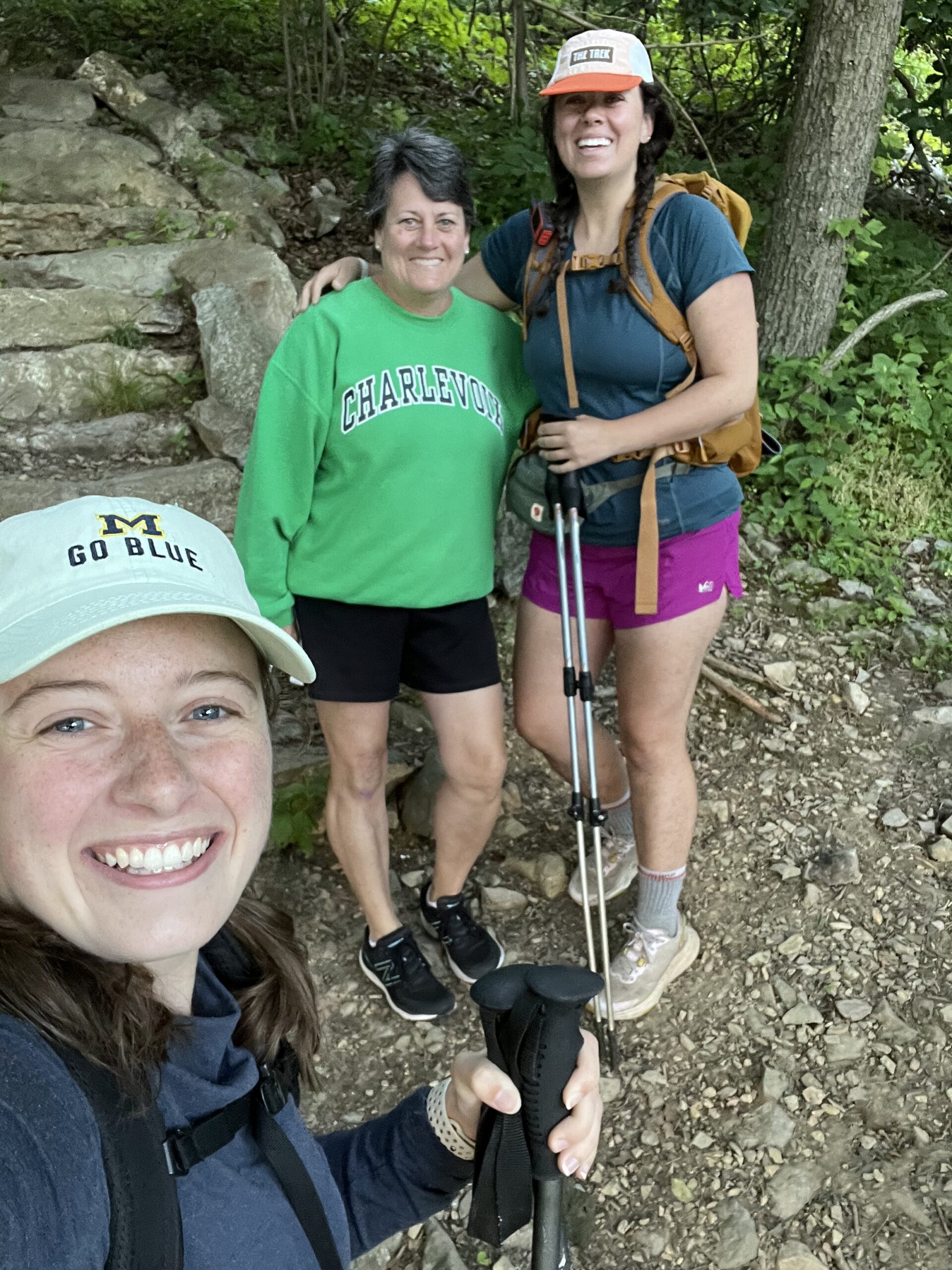 Smiles before heading out from the trailhead at Wind Gap