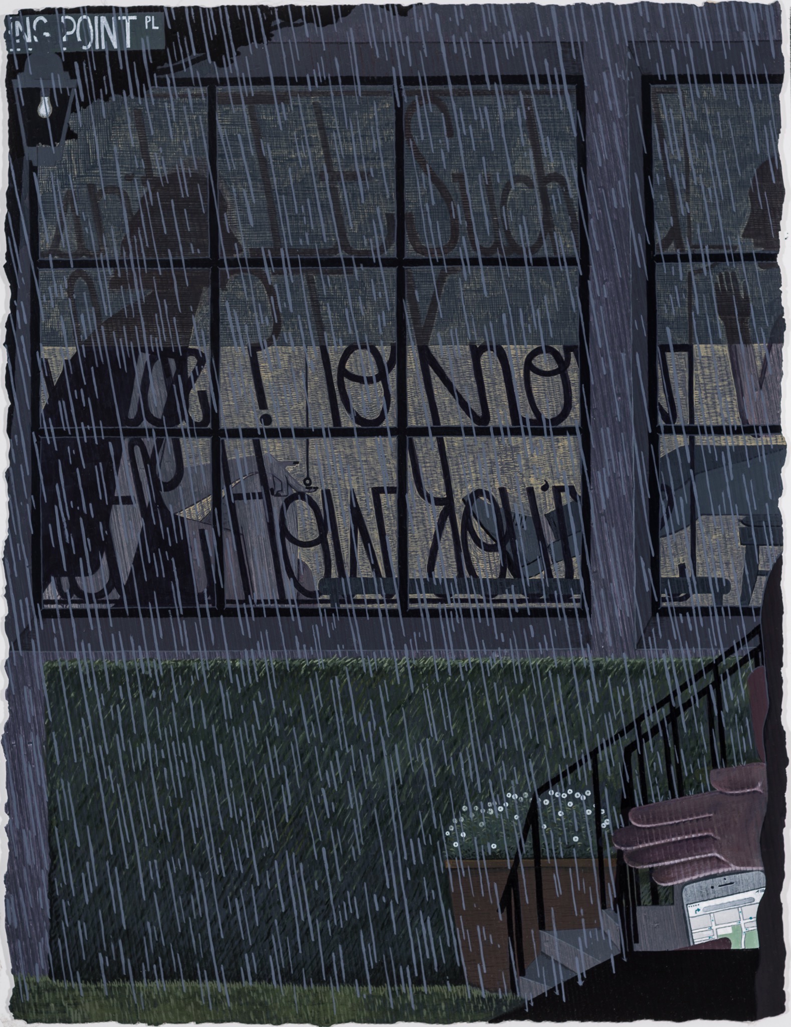 Isn't It A Privilege To Know Exactly How You're Feeling, acrylic on paper, 22" x 30"