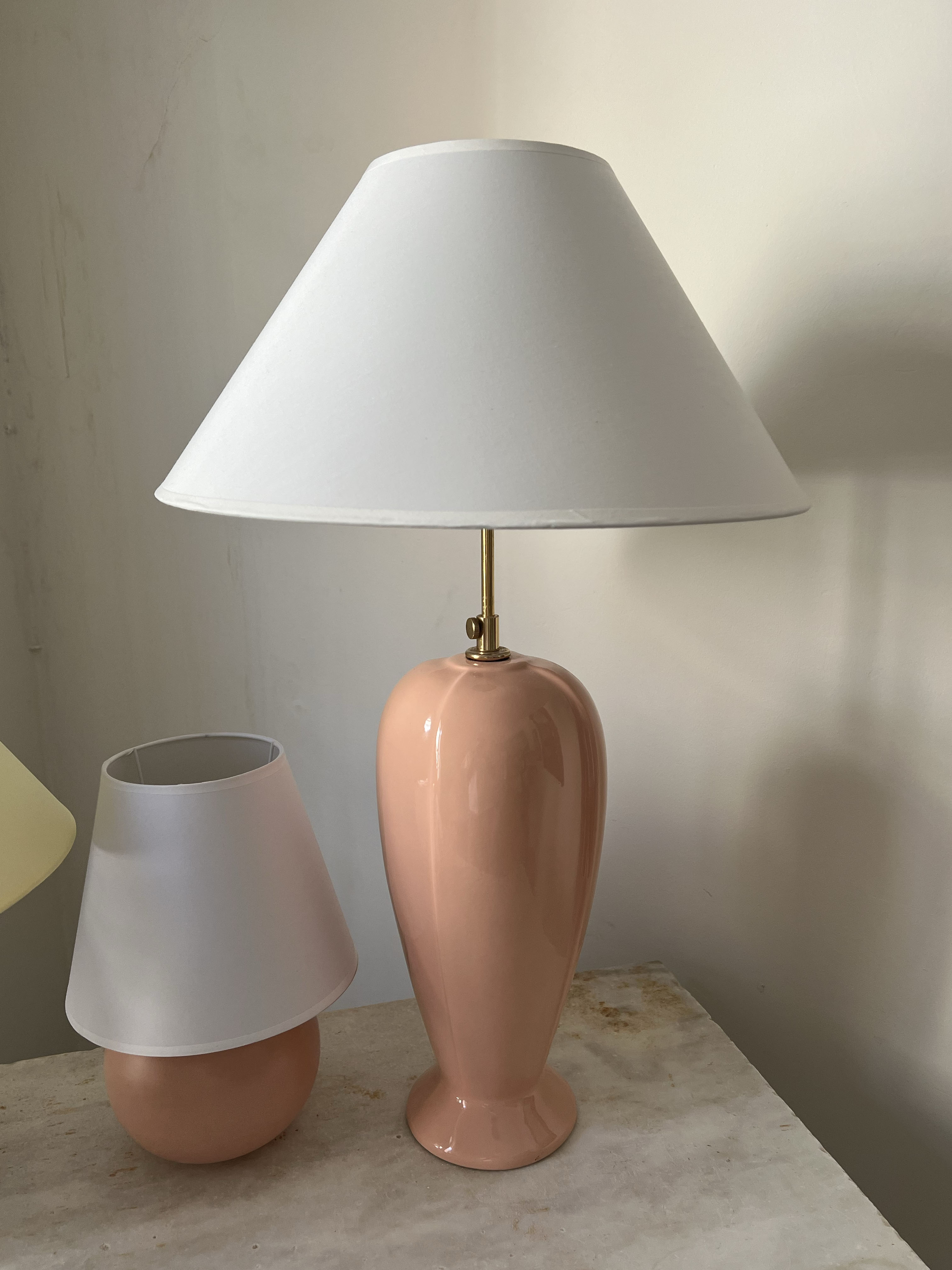 PEACH PINK TABLE LAMP