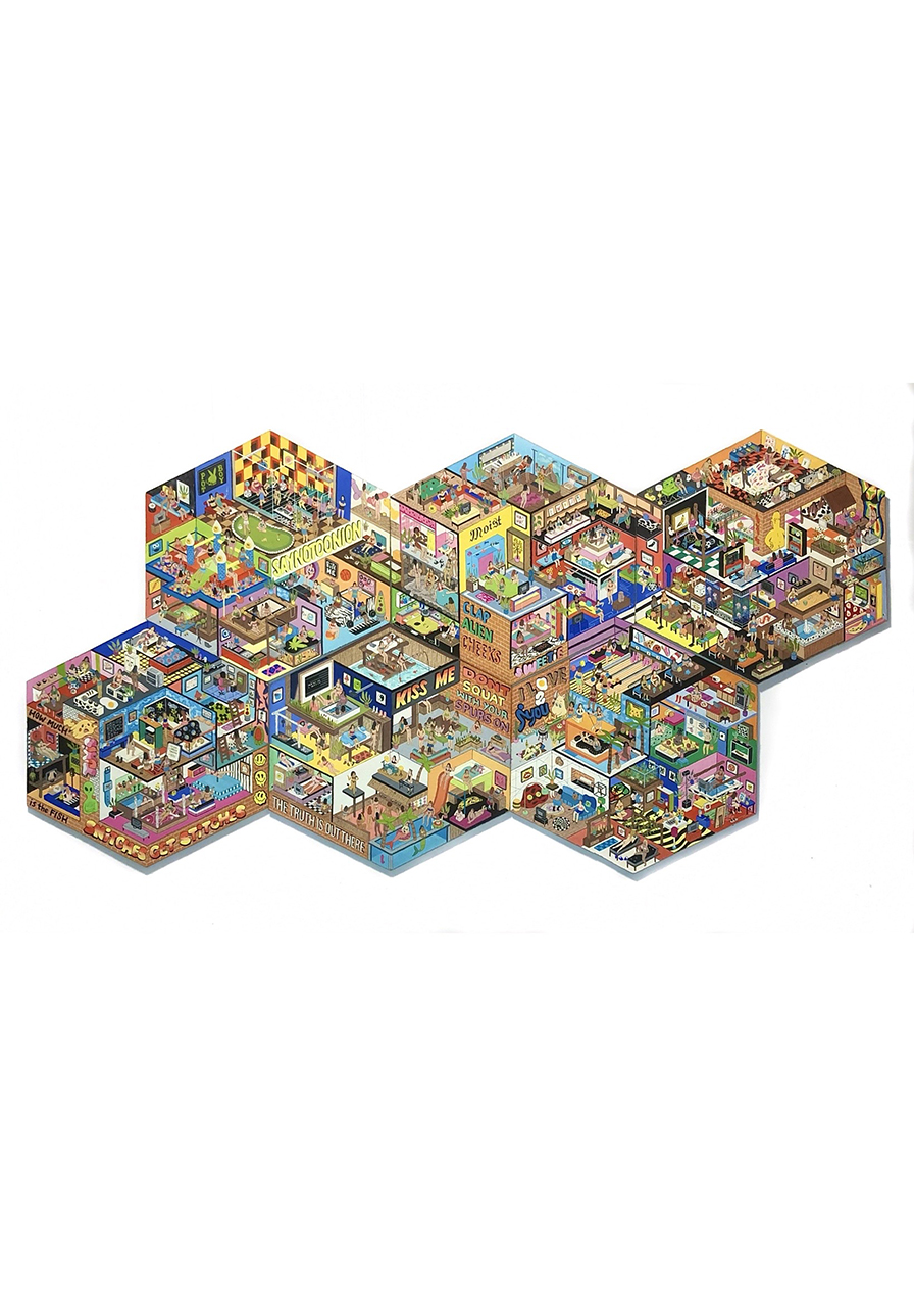 Paola Ciarska UNTITLED (My parallel Universe Series) Am I Lucid, Am I Dreaming, 2022 Gouache sur planche en bois 10 x 10 cm Courtesy de l'artiste et de la Galerie 22,48m2