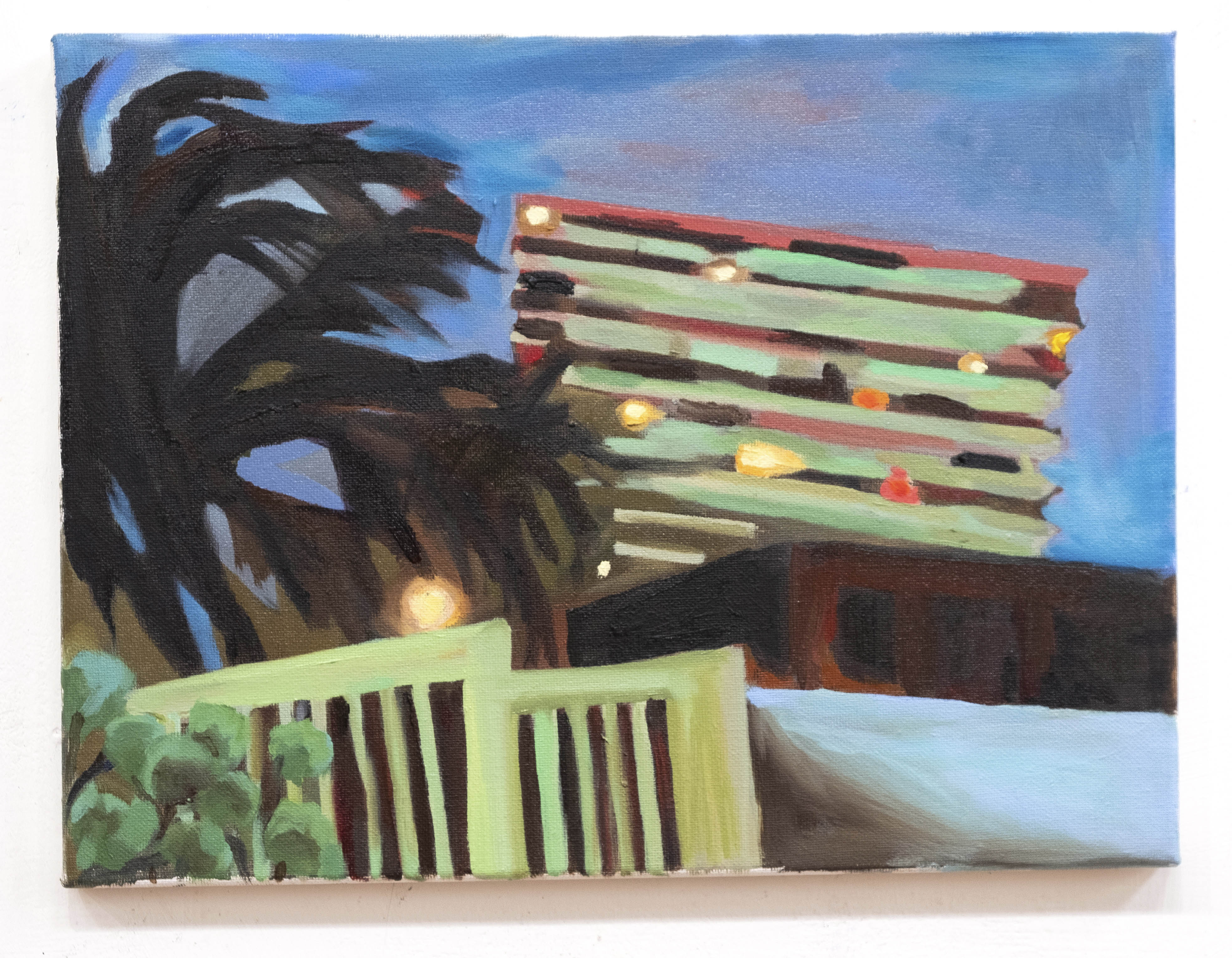 Amber lights, oil on canvas, 16 x 12 inches, 2019