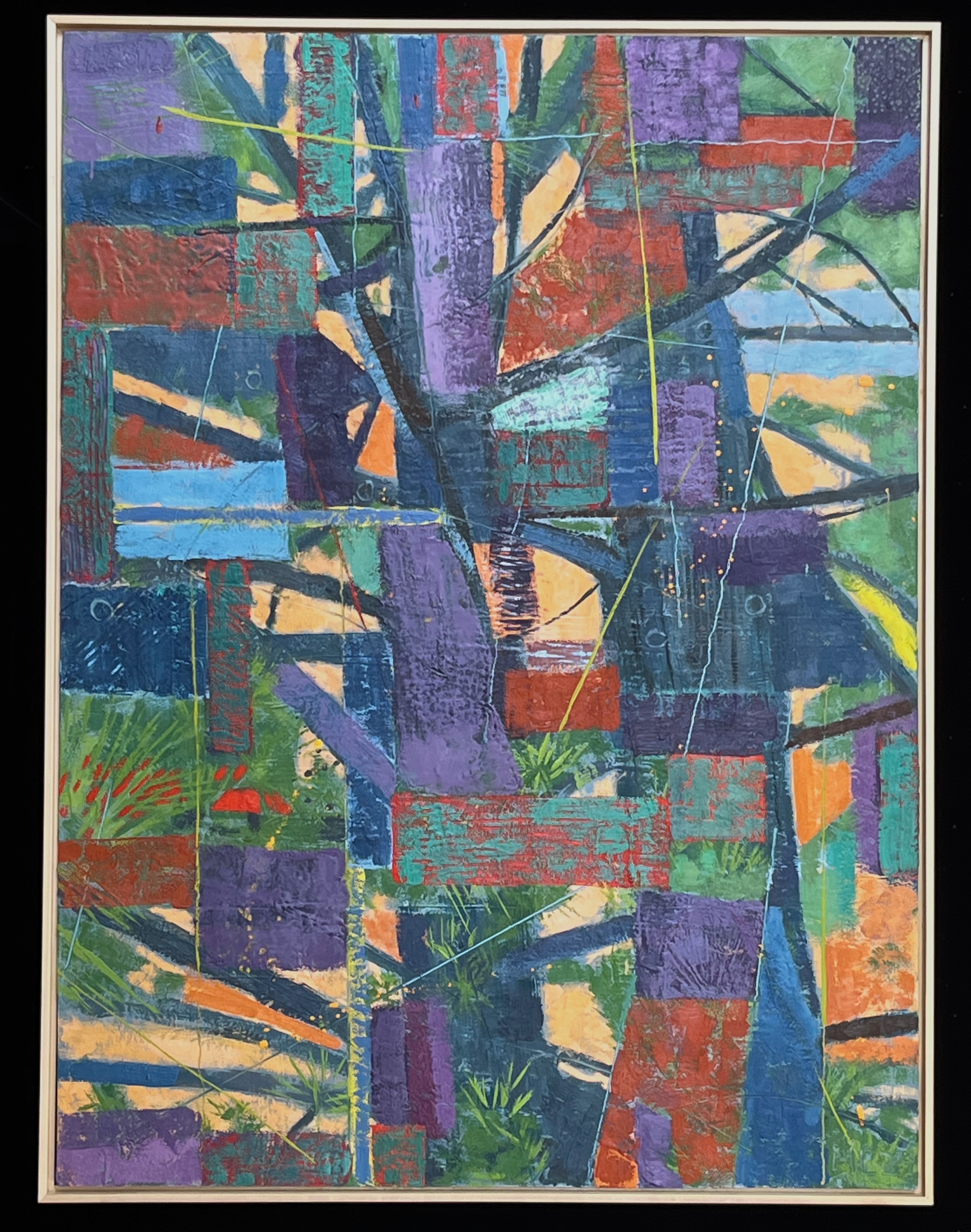 Edifice #7. 2024. encaustic on panel. 39 1/2" X 29 1/2"