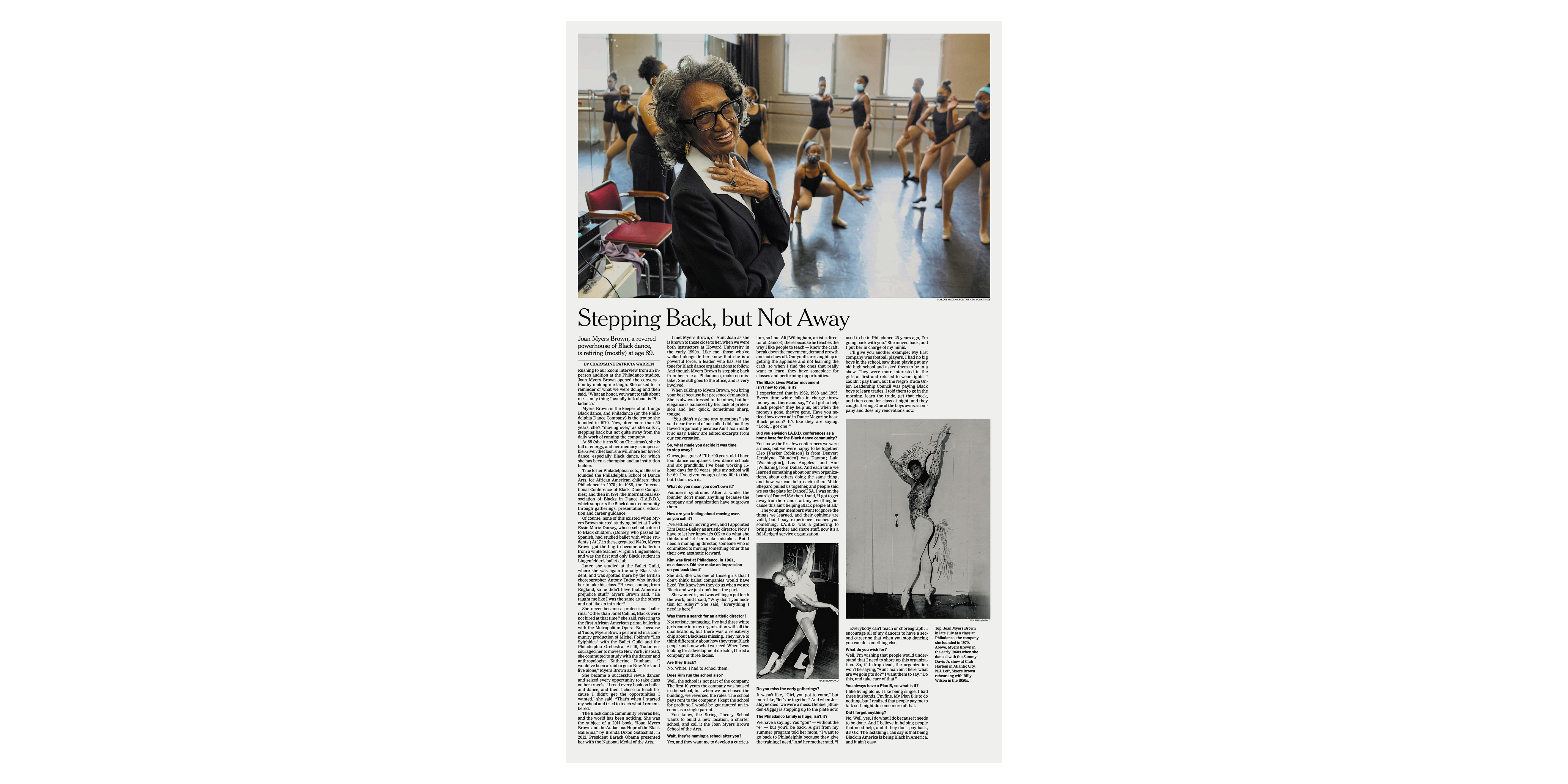 Joan Myers Brown – The New York Times