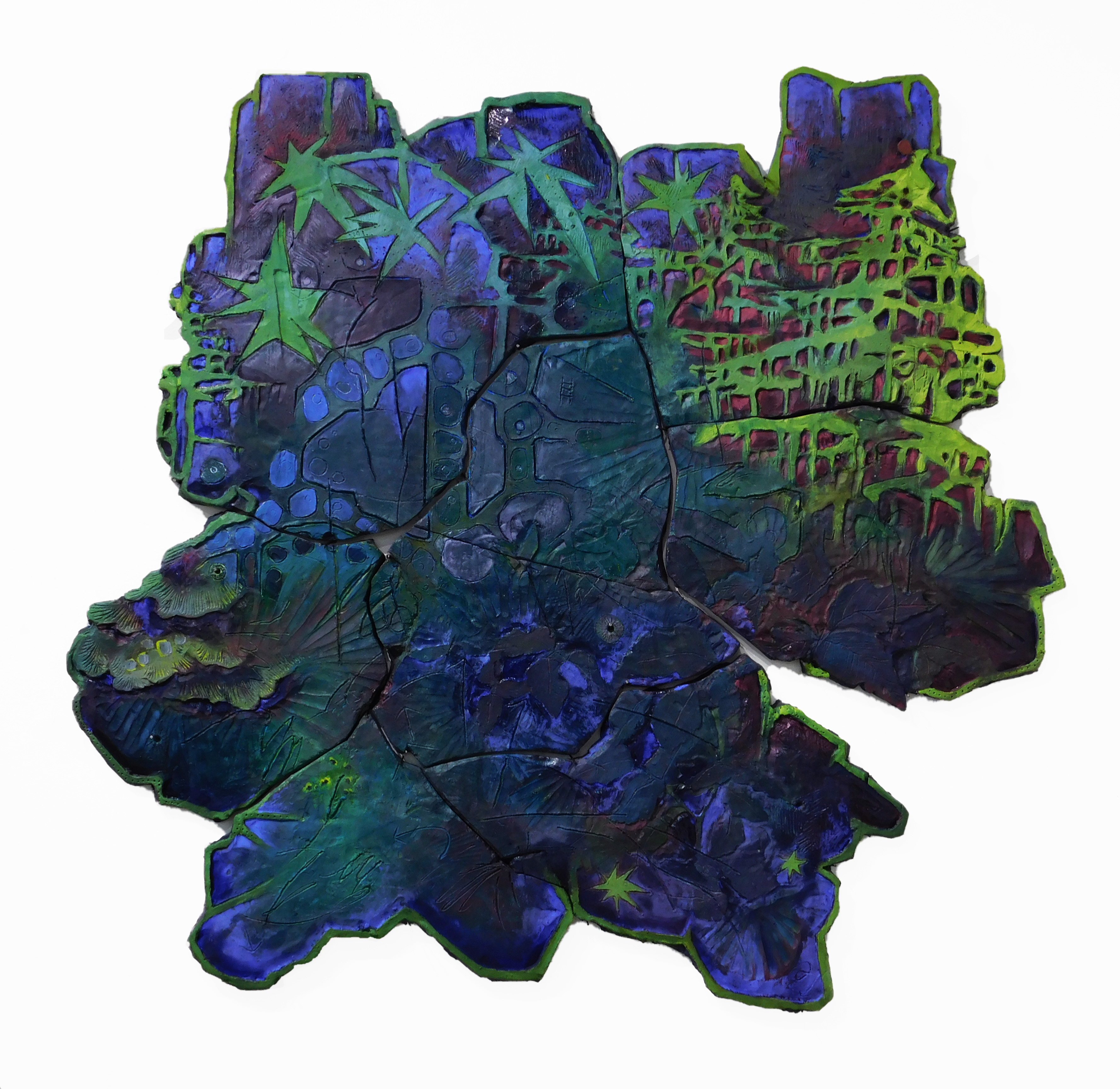 wyoming | 38 x 40 x 1.5 inches | oil on porcelain