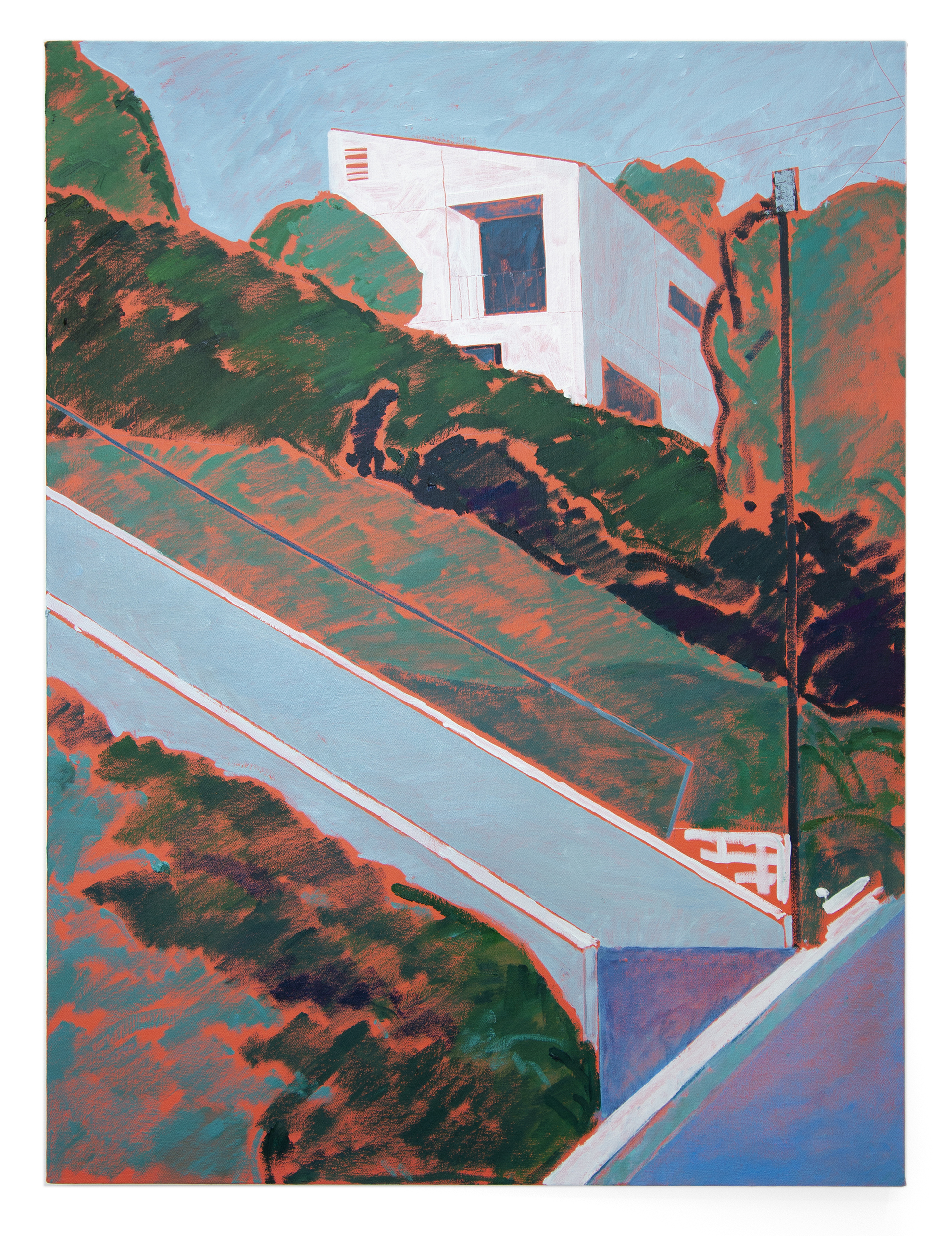 "Slope" oil on canvas, 40 x 30 in., 2019