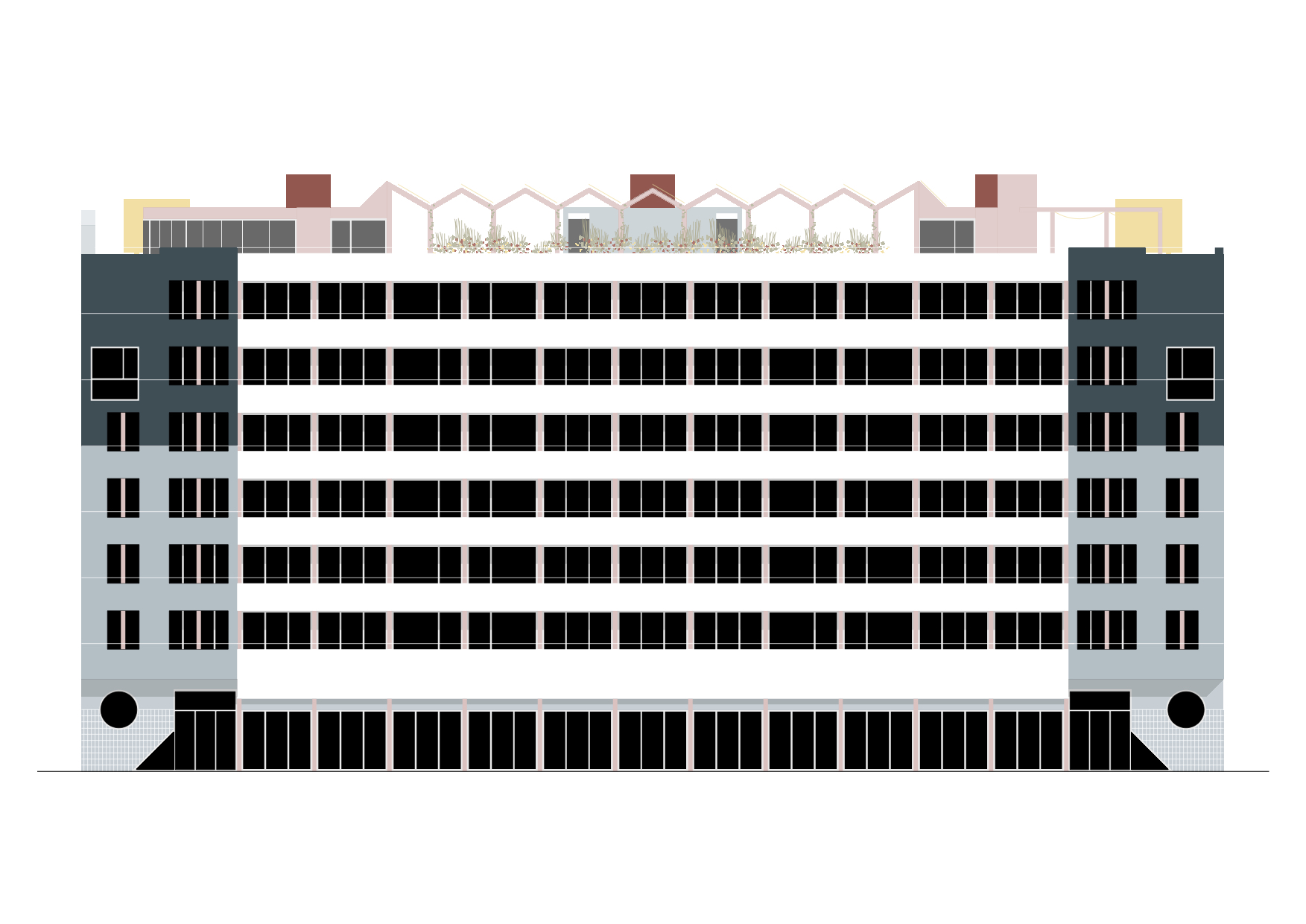south façade - garden