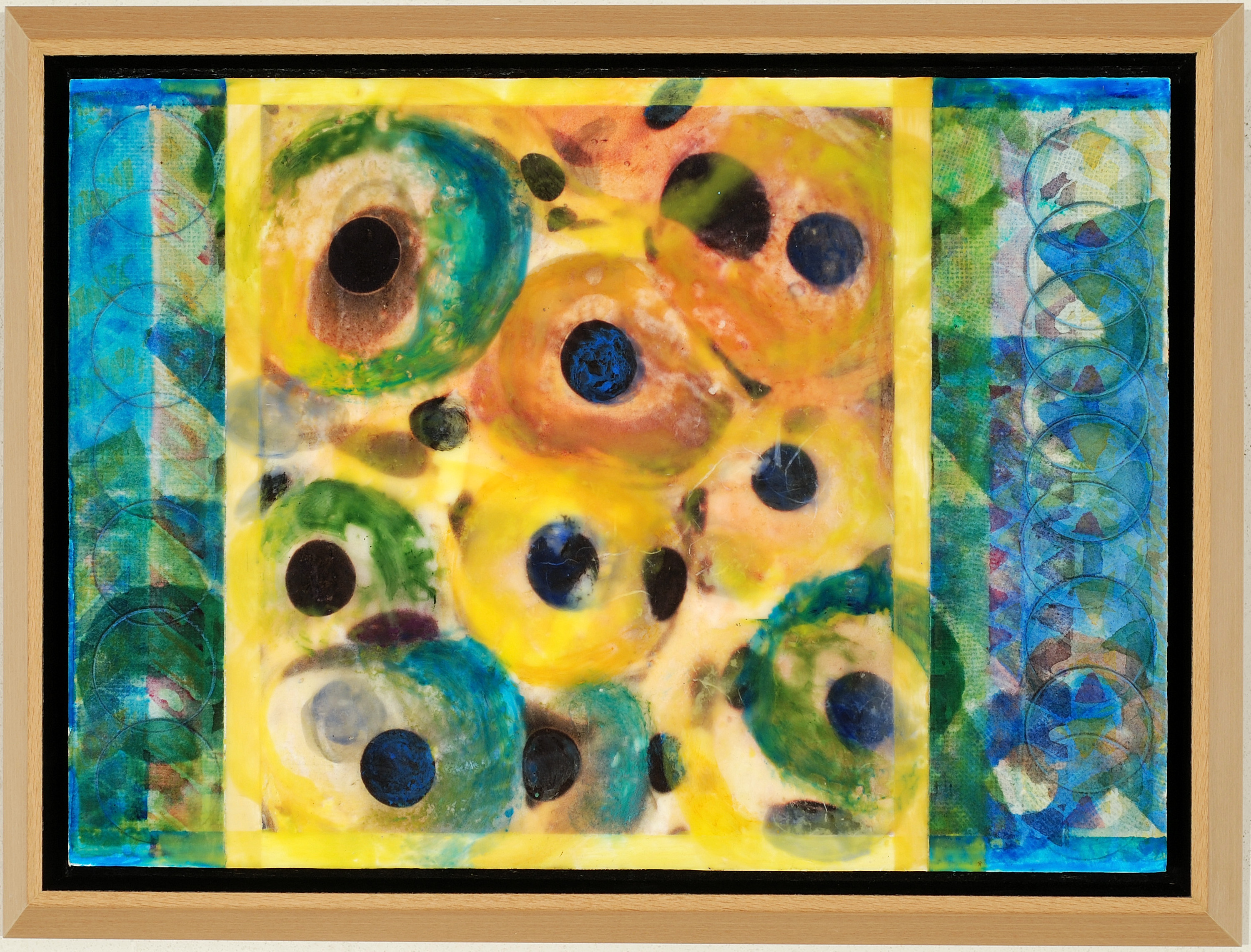 Coincidence, 2014, encaustic and mixed media, 10 X 14 inches