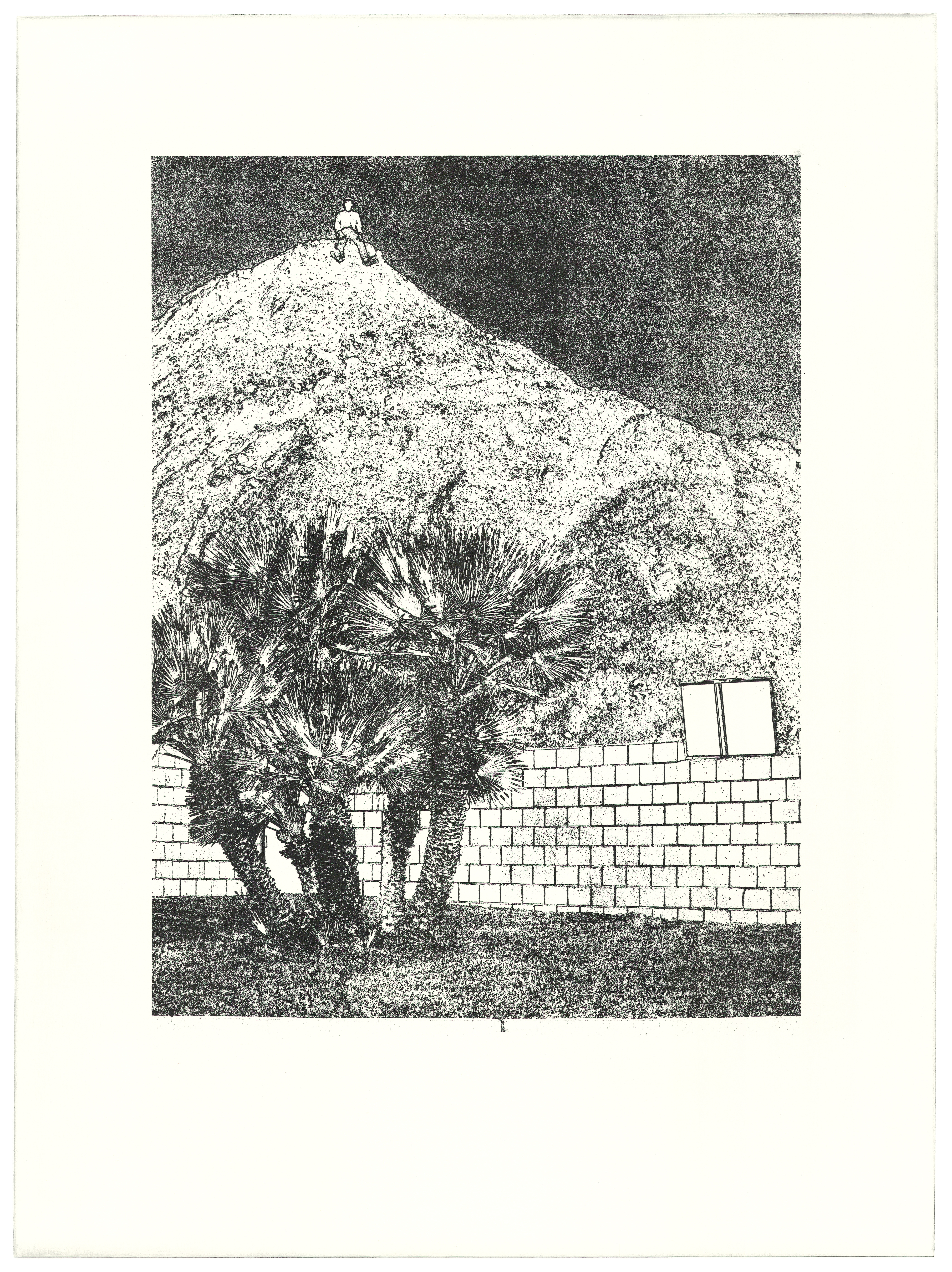 The Top Button of His Shirt #2, 2015Photoengraving on BFK Rives paperEdition of 217.917 x 24.113 in.45.51 x 61.25 cm